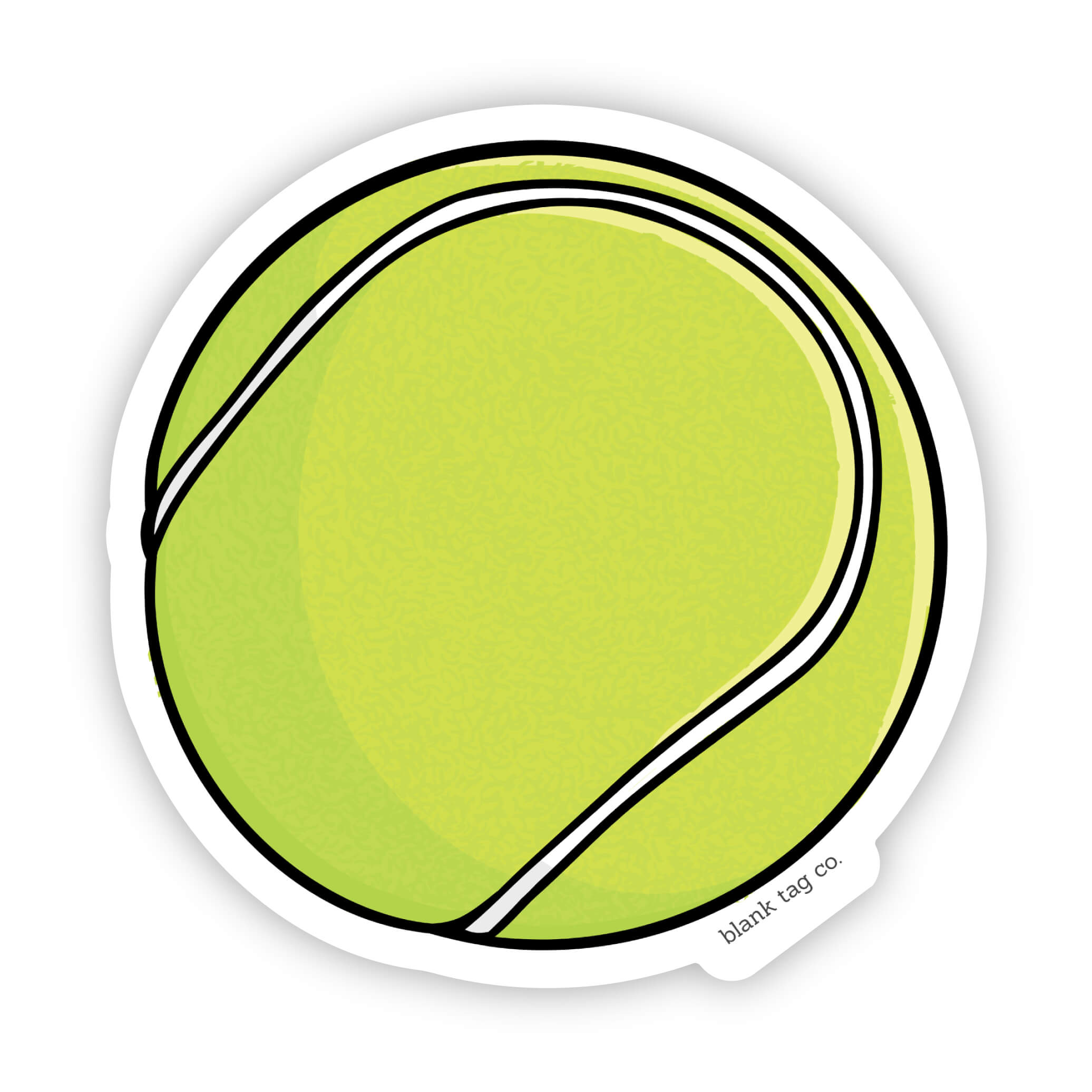 Blank Tag Co.® Tennis Ball Waterproof Sticker