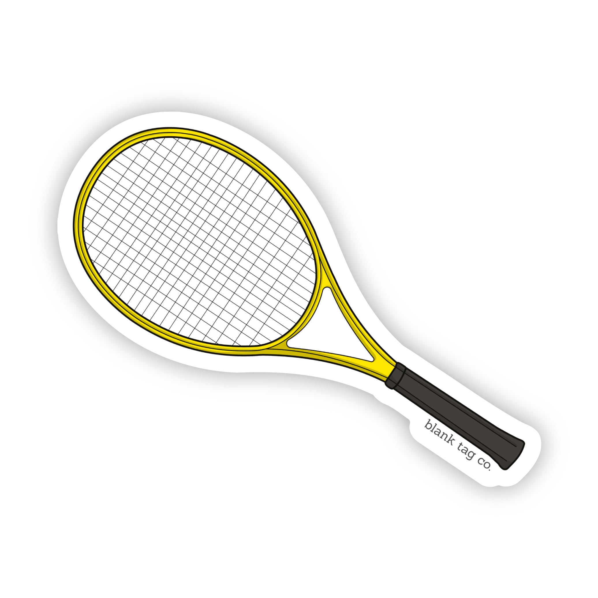 Blank Tag Co.® Waterproof Tennis Racket Sticker
