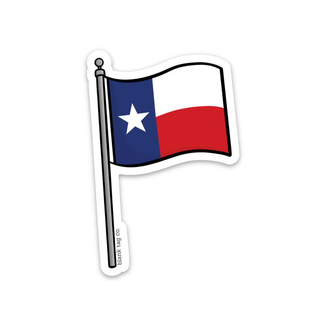 Blank Tag Co.® Texas Flag Waterproof Sticker