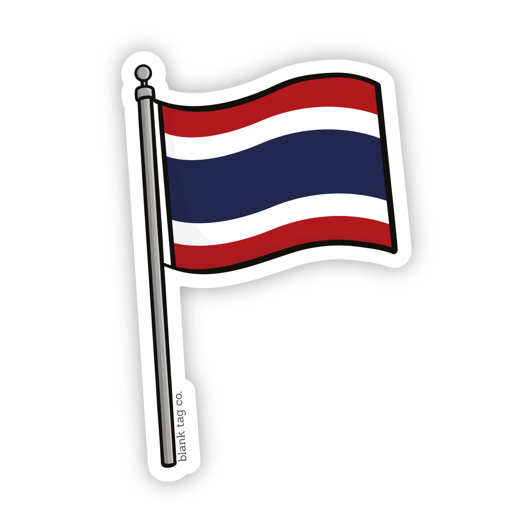 Blank Tag Co.® Thailand Flag Waterproof Sticker
