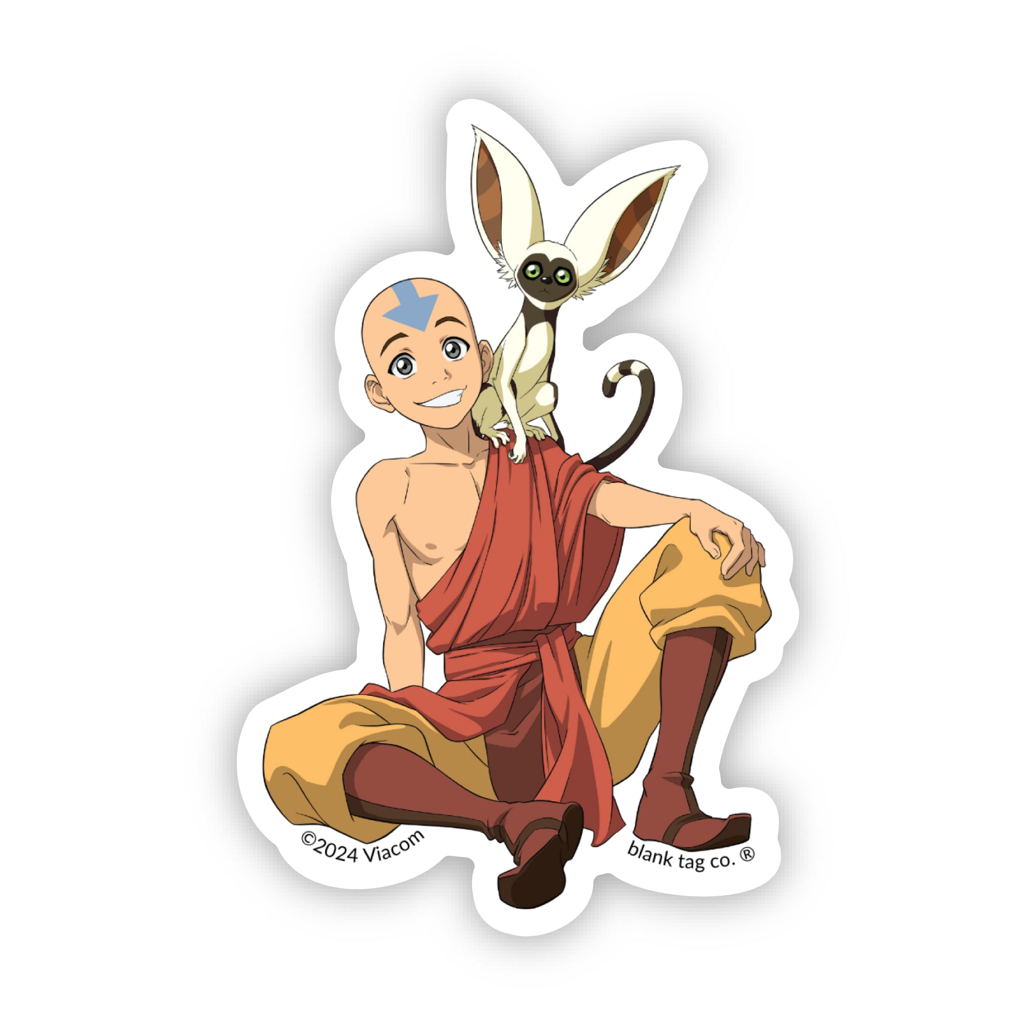 The Aang and Momo Sticker