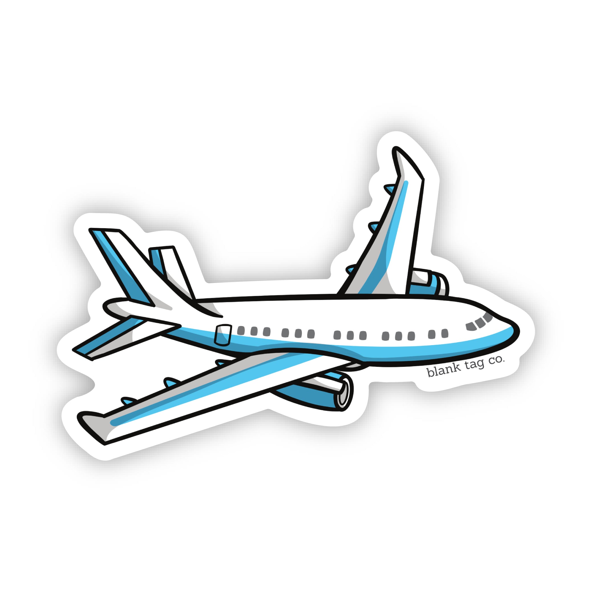 Blank Tag Co.® Waterproof Airplane Sticker