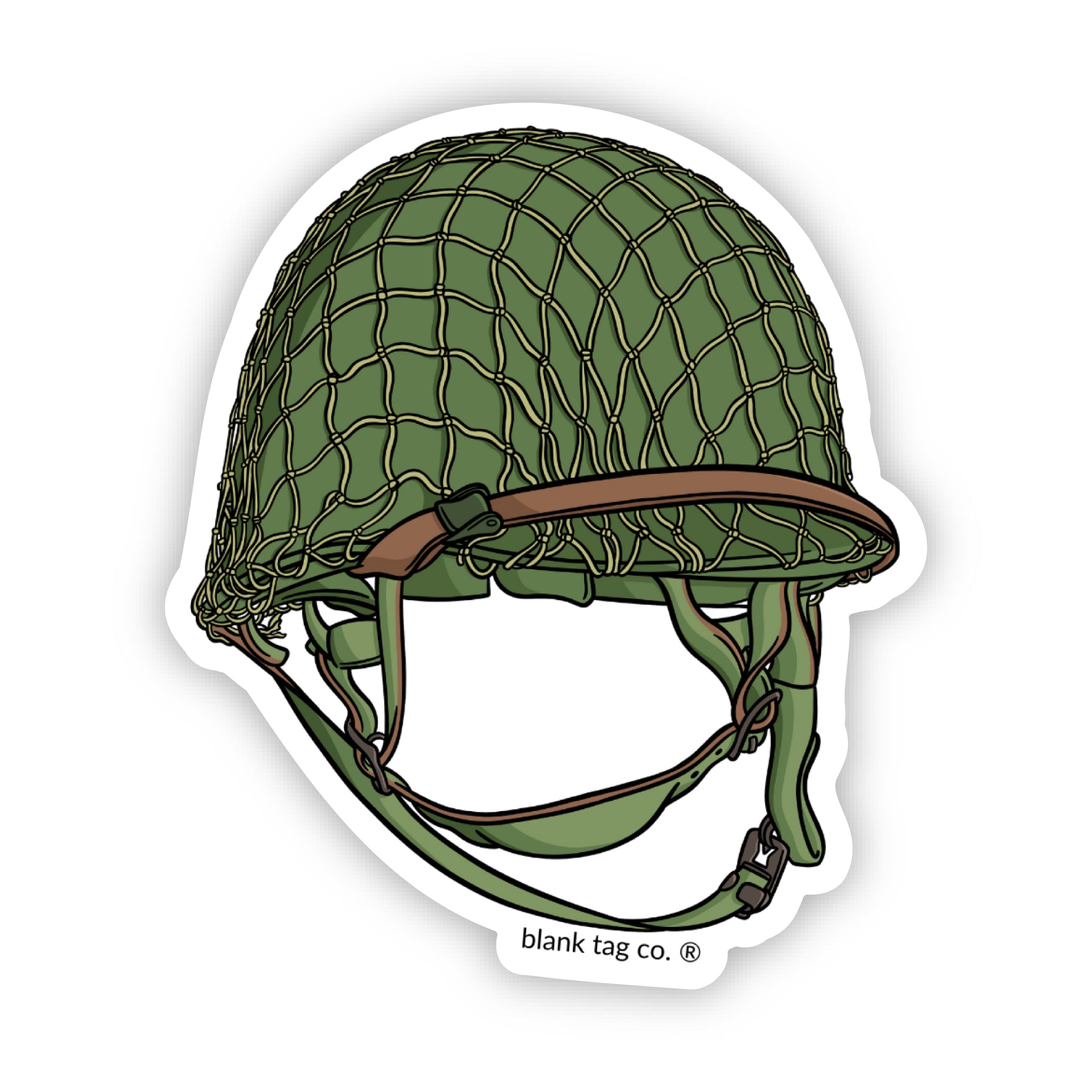 Blank Tag Co.® Army Helmet Waterproof Sticker