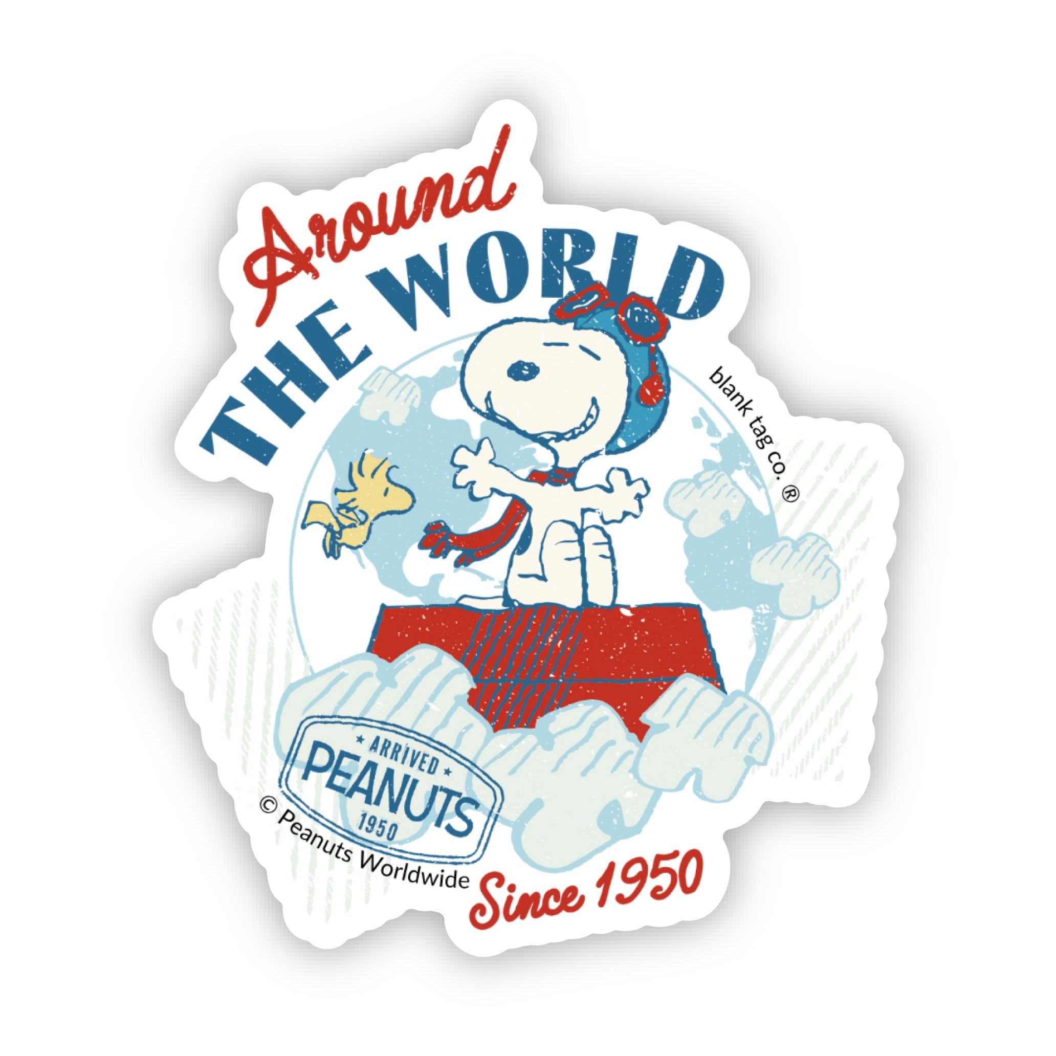Peanuts® Around The World Waterproof Sticker