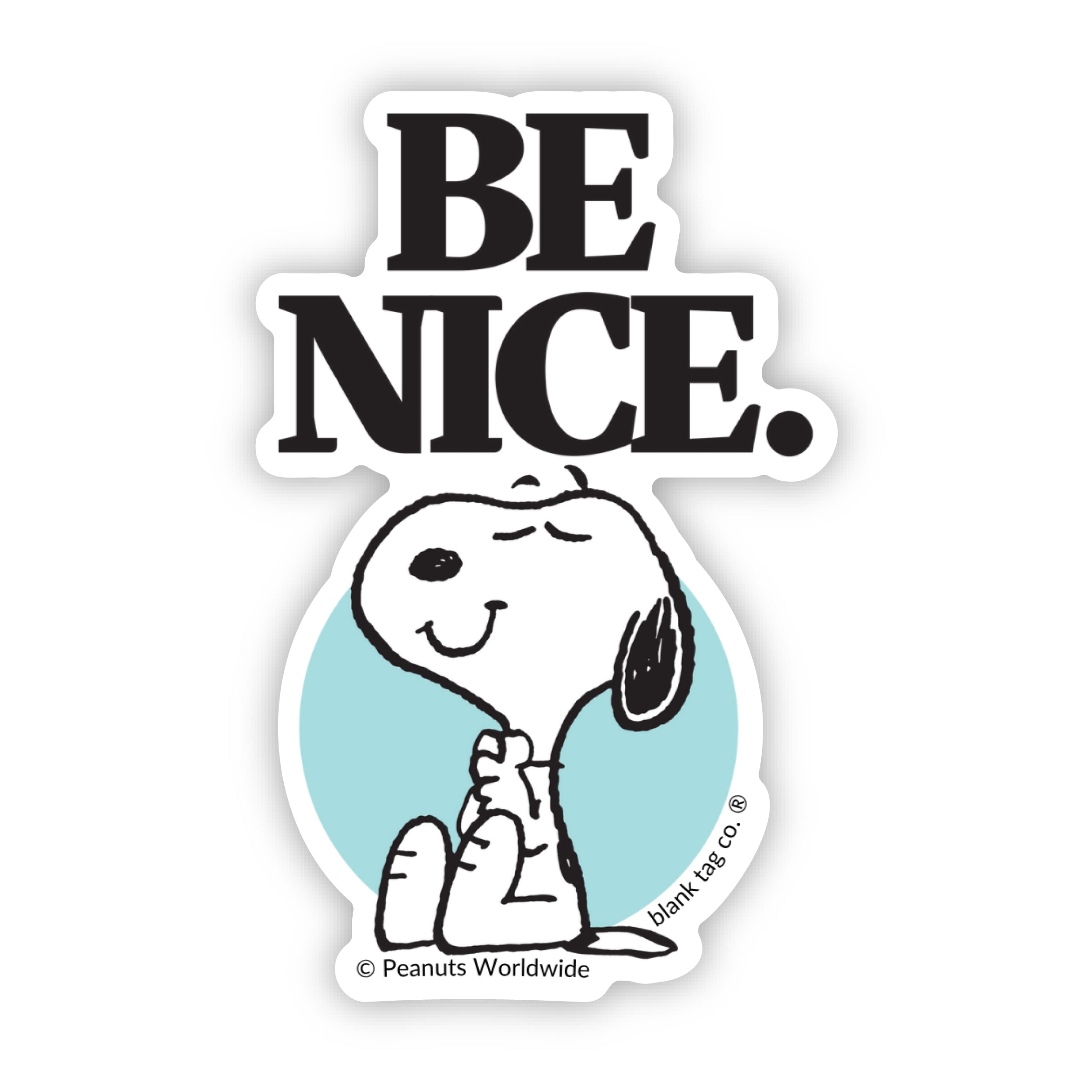 Peanuts® Be Nice Waterproof Sticker