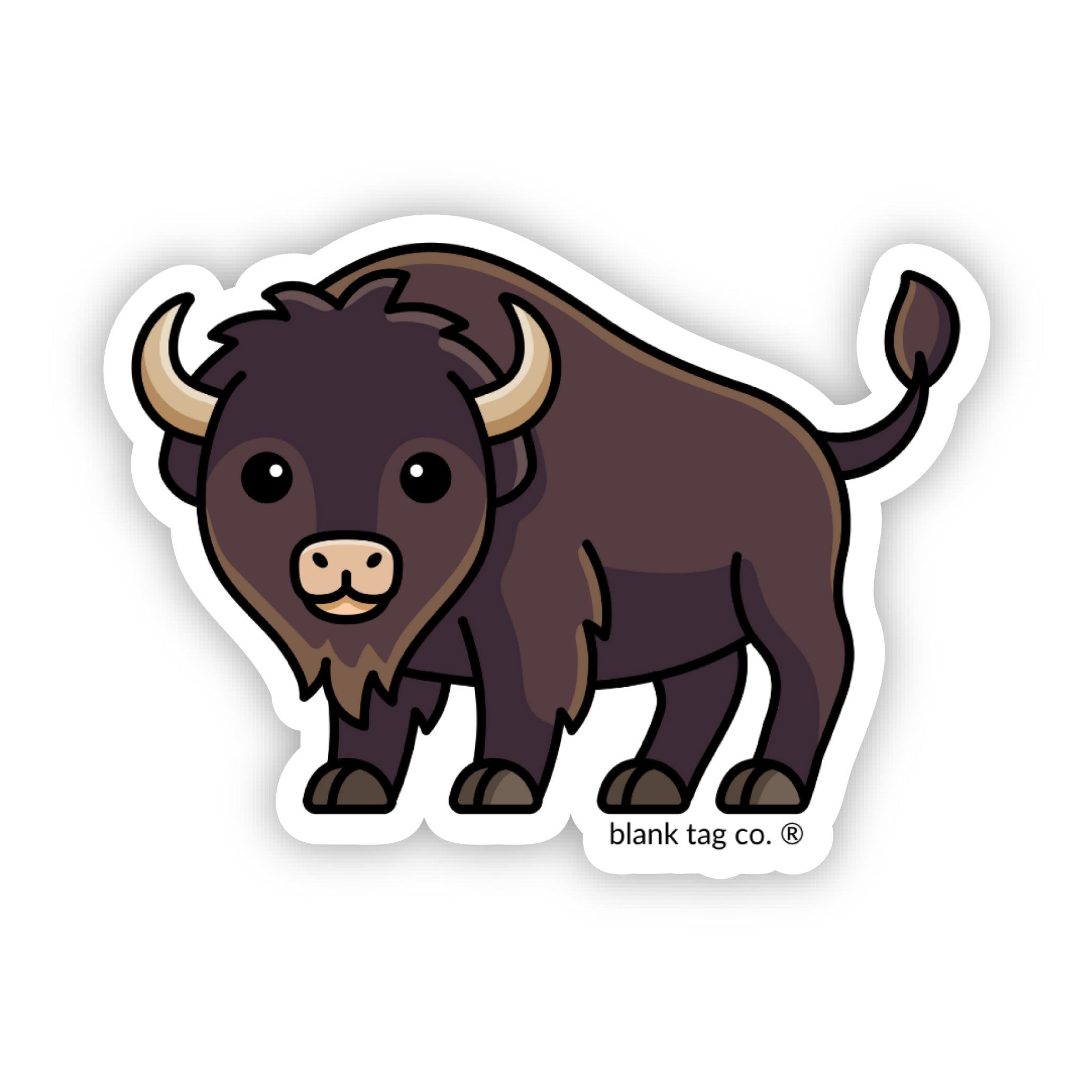 Blank Tag Co.® Bison Waterproof Sticker