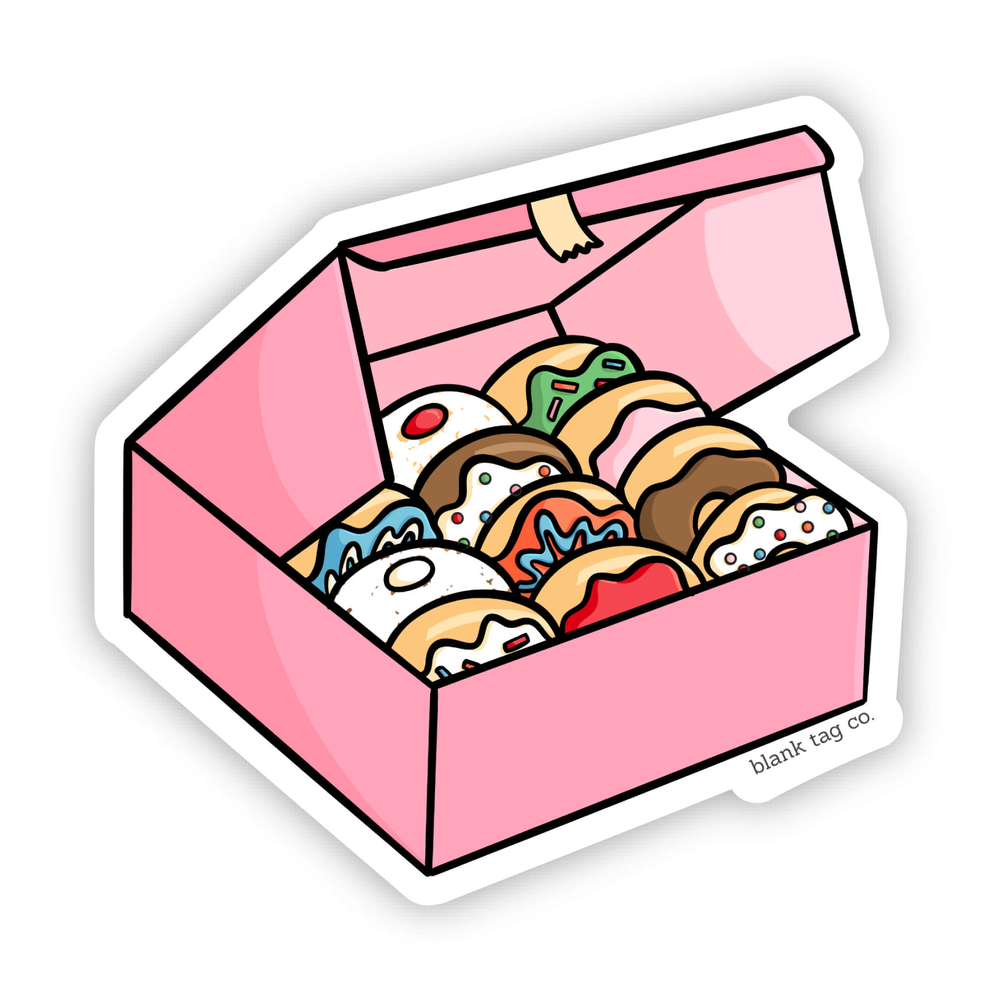 Blank Tag Co.® Waterproof Sticker - Box of Donuts