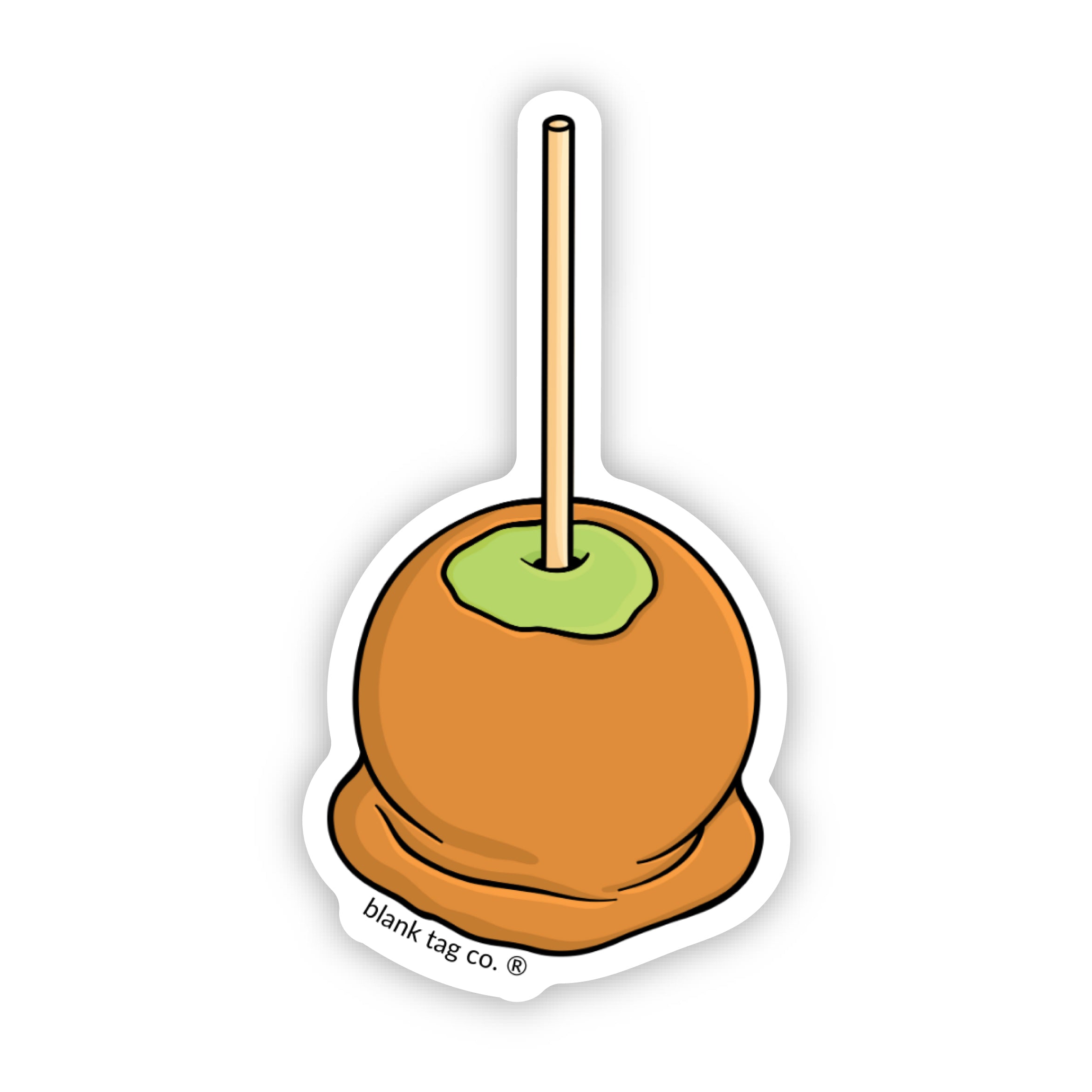 Blank Tag Co.® Waterproof Caramel Apple Sticker