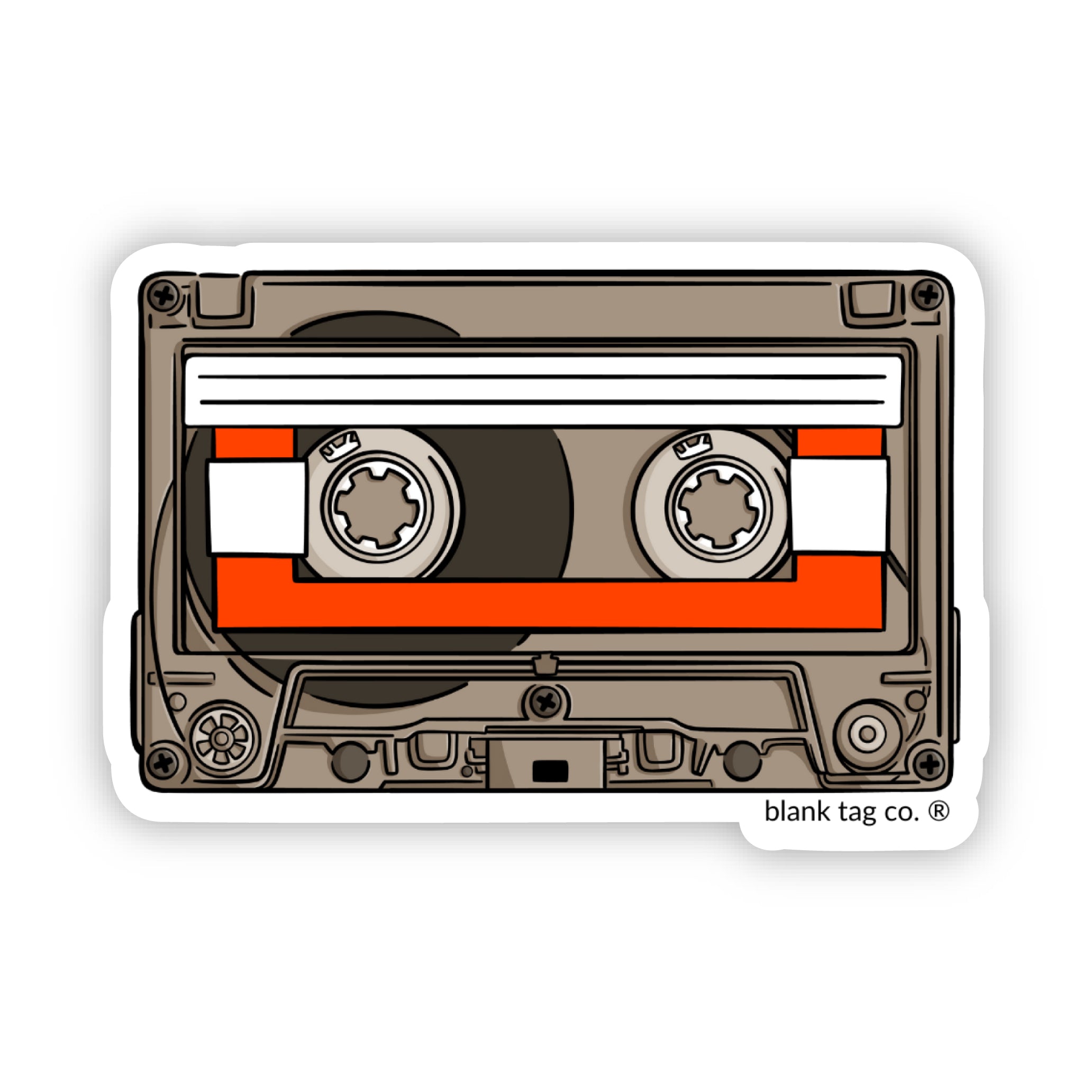 Blank Tag Co.® Cassette Tape Waterproof Sticker