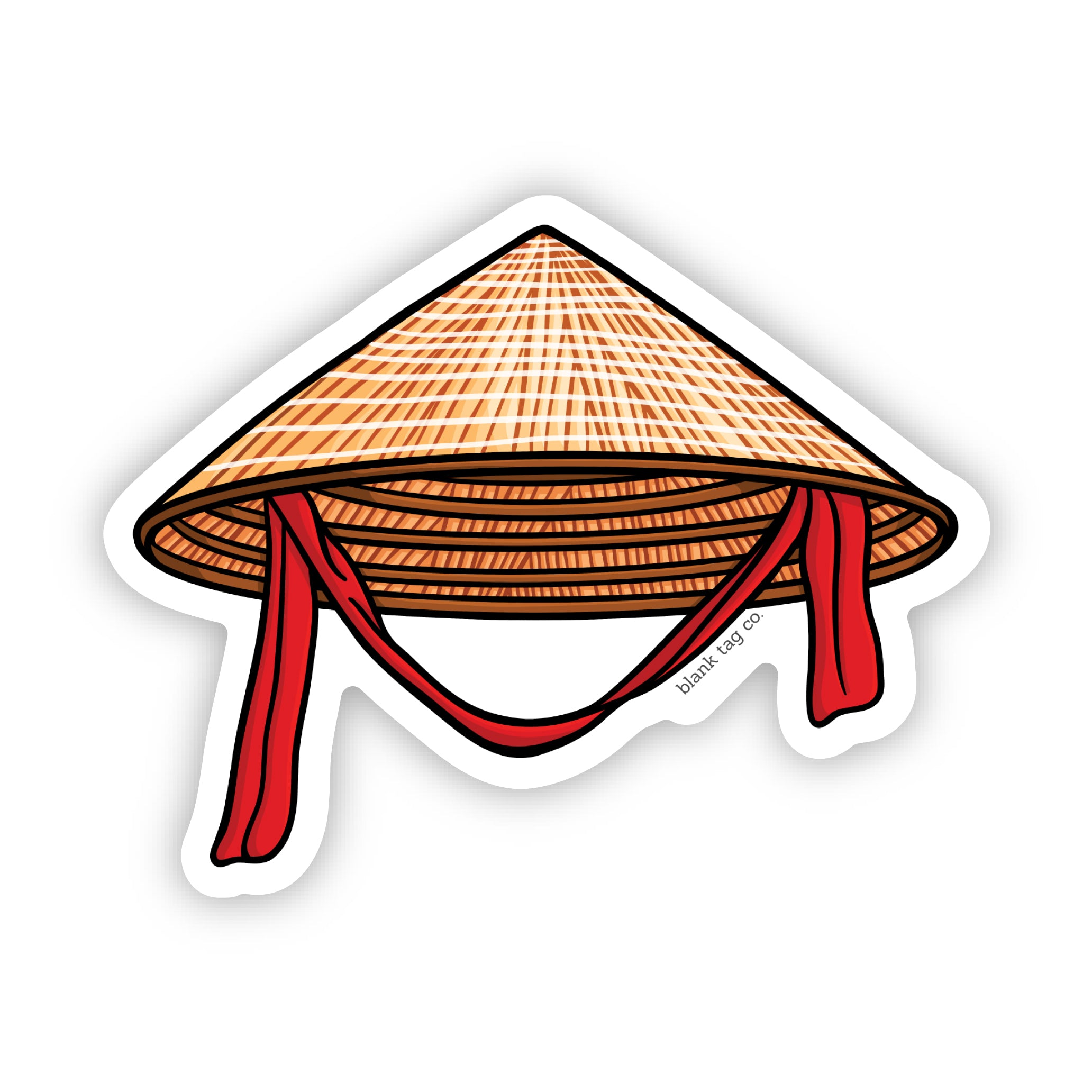 Blank Tag Co.® Waterproof Conical Hat Sticker