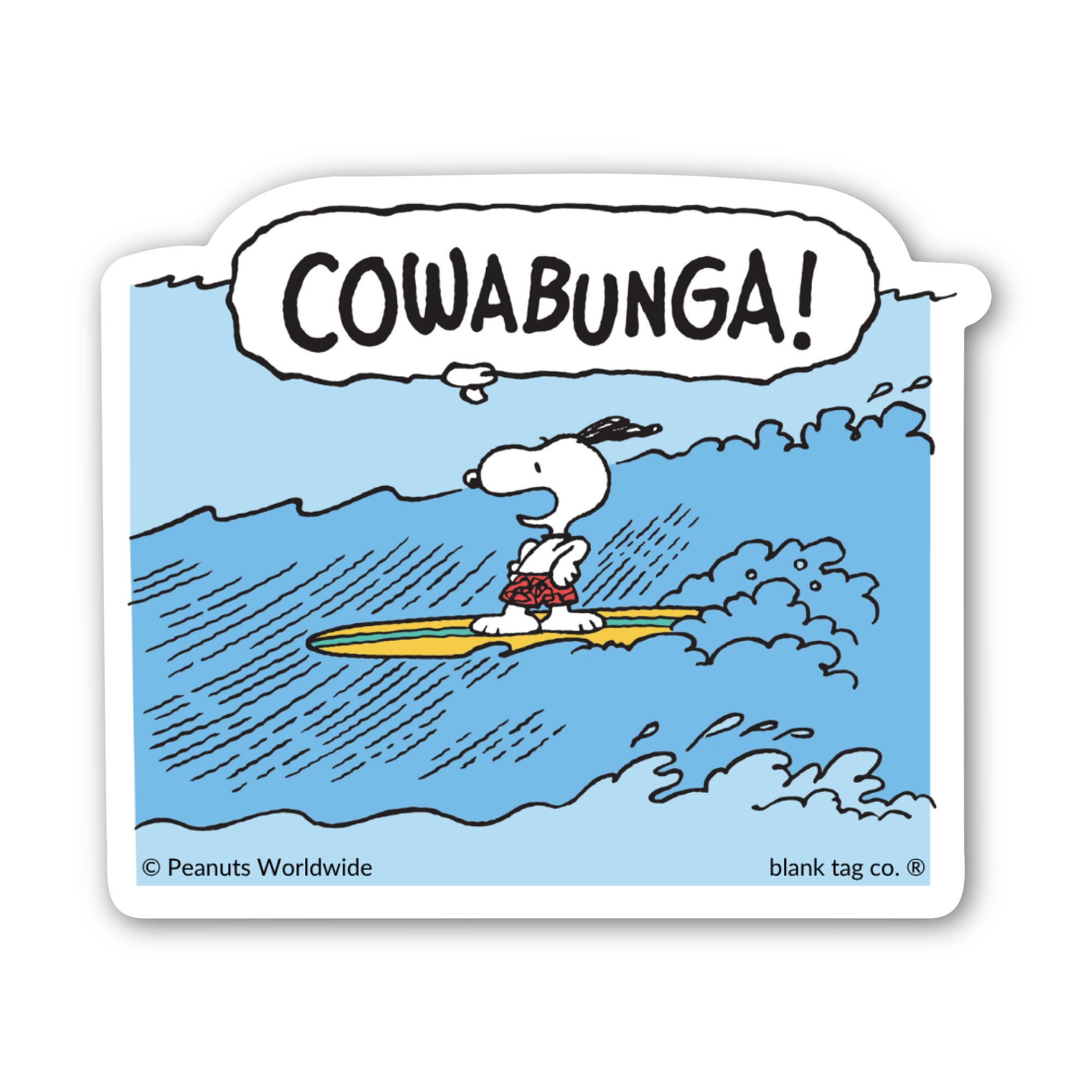 Peanuts® Cowabunga Waterproof Sticker
