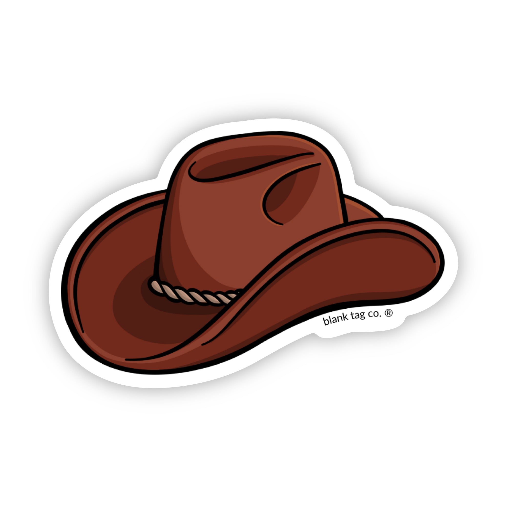 Blank Tag Co.® Waterproof Cowboy Hat Sticker