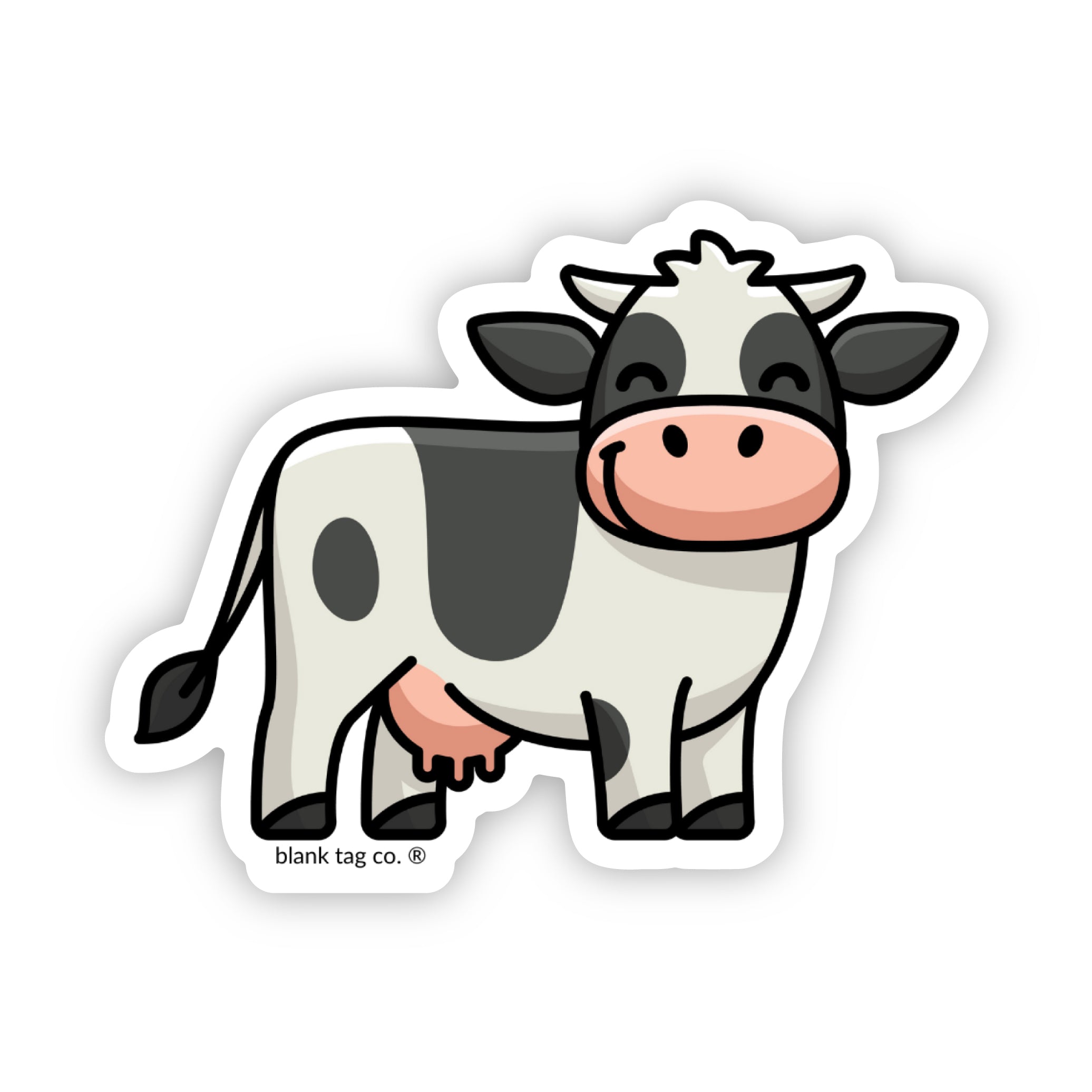 Blank Tag Co.® Dairy Cow Waterproof Sticker