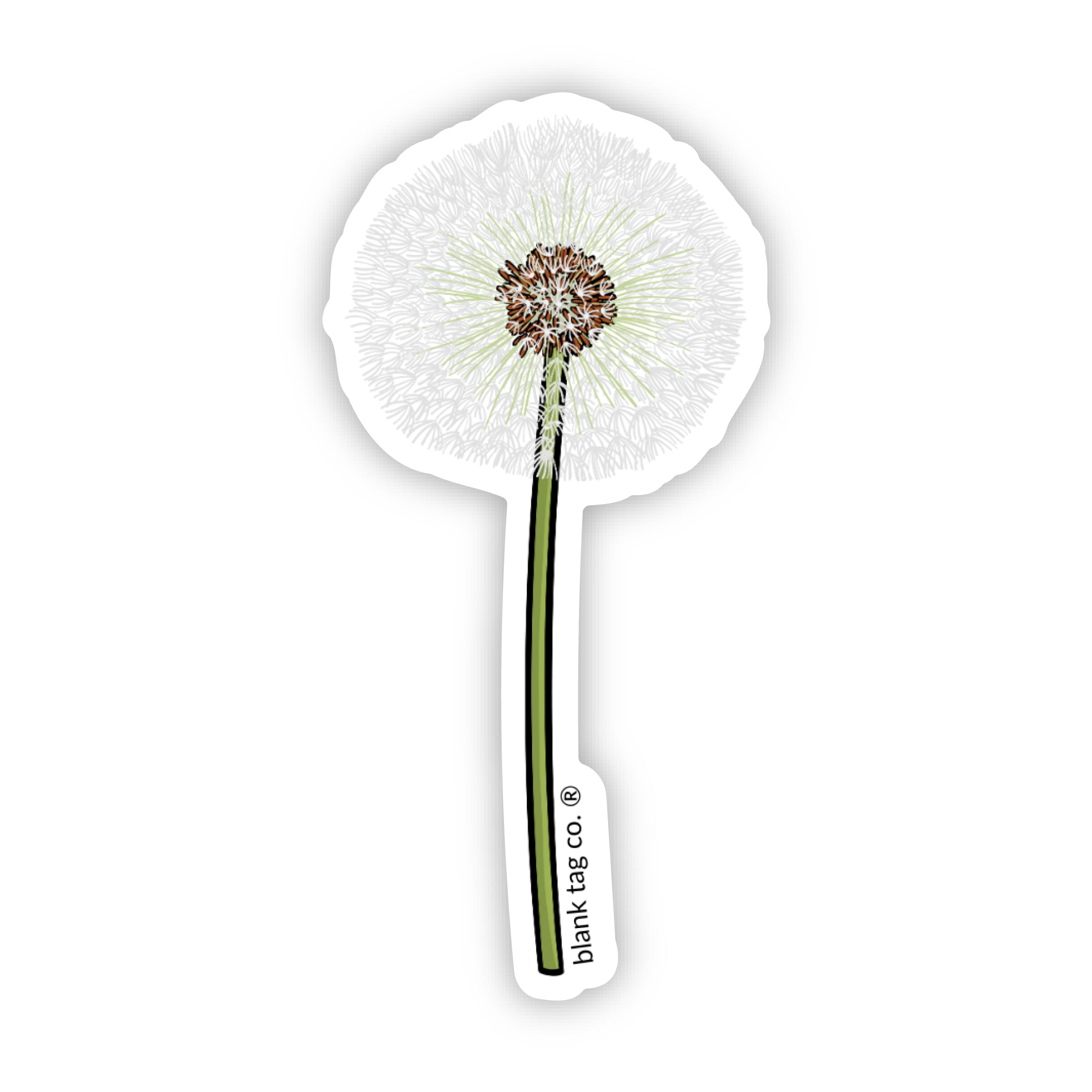 Blank Tag Co.® Waterproof Dandelion Sticker