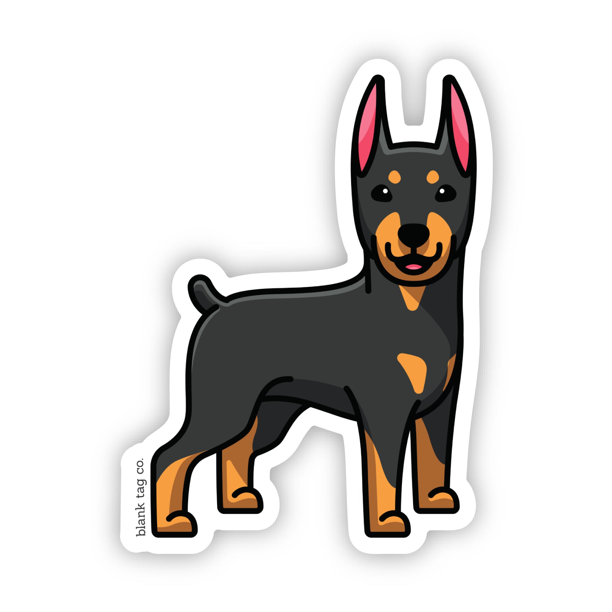 Blank Tag Co.® Doberman Pinscher Waterproof Sticker