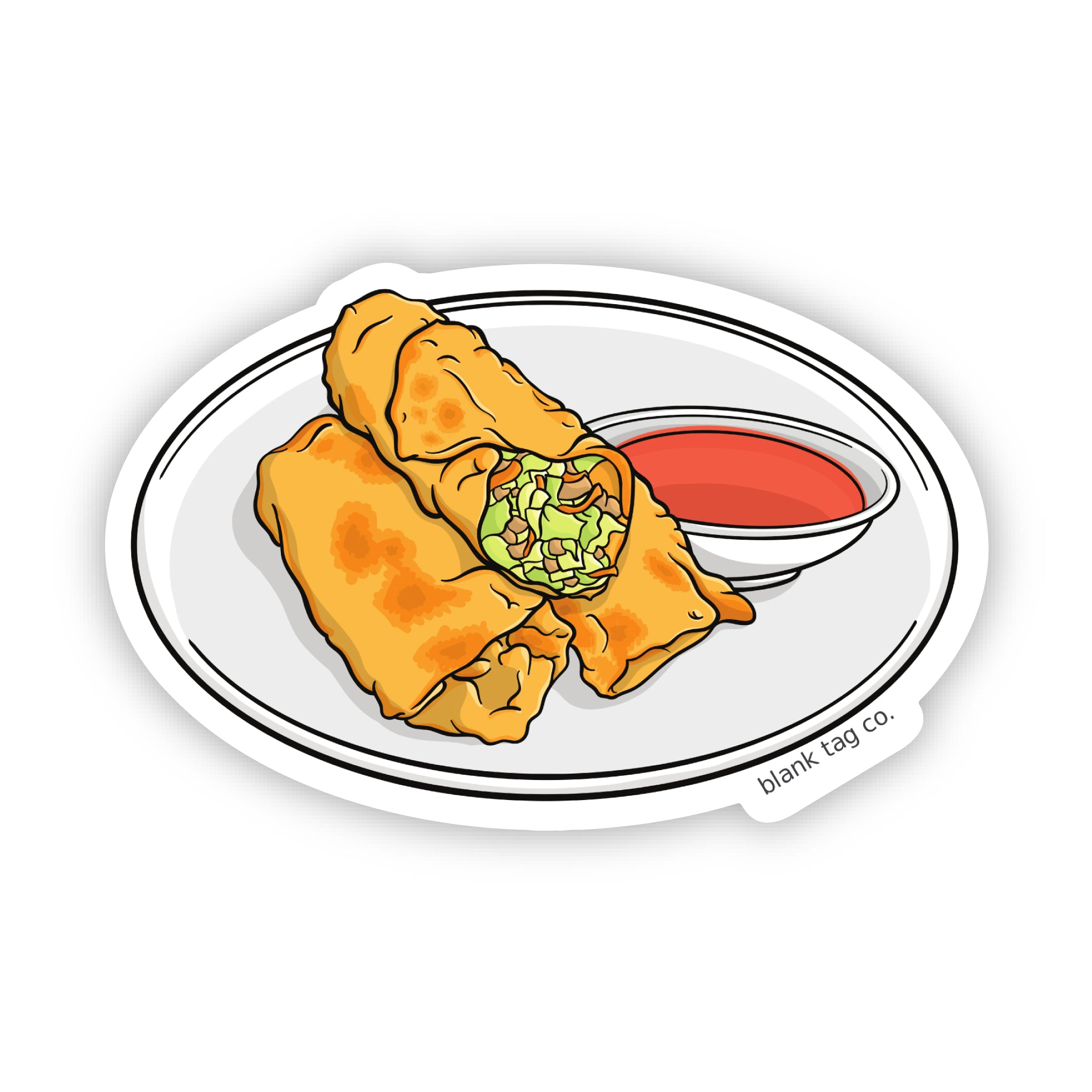 Blank Tag Co.® Waterproof Sticker - Egg Rolls