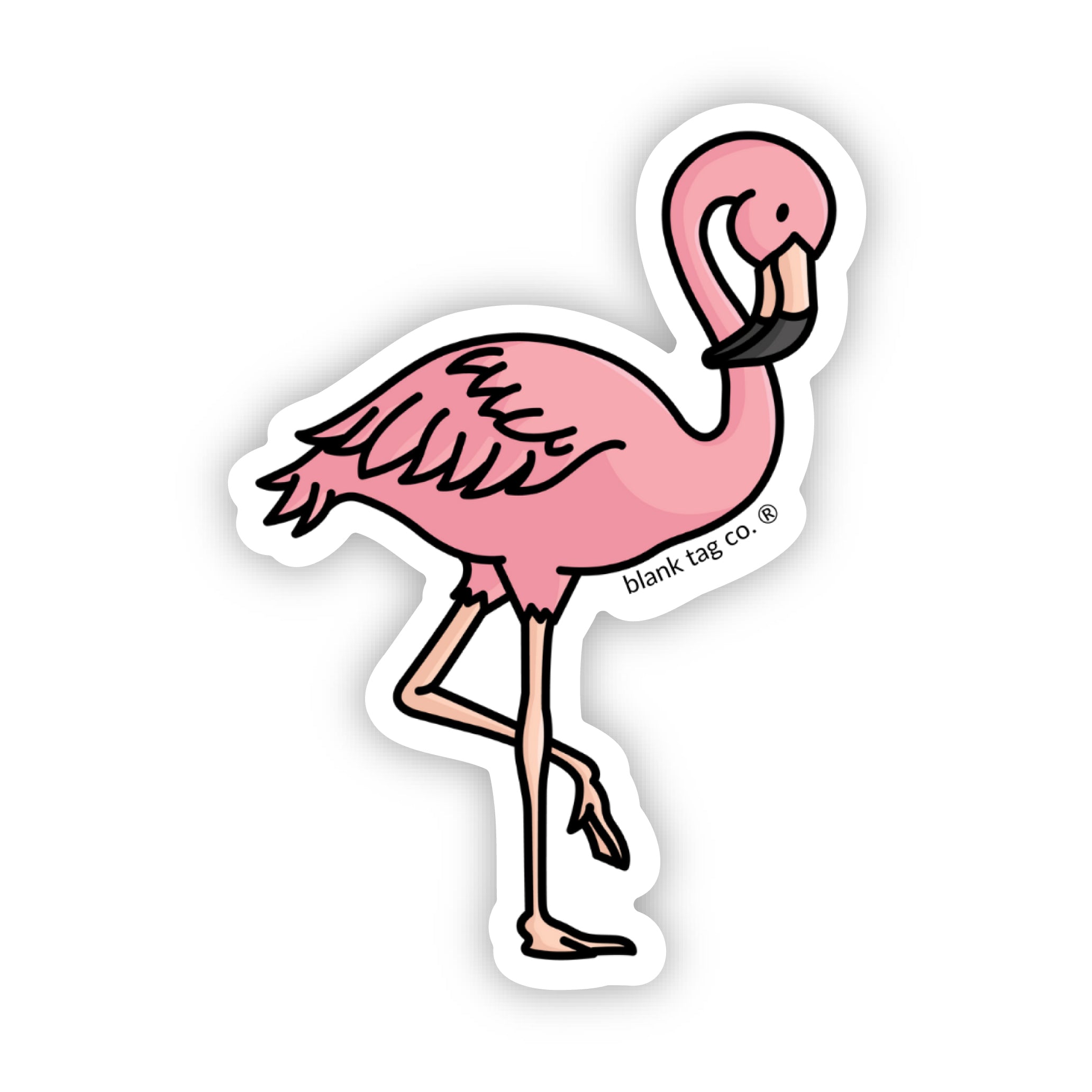 Blank Tag Co.® Flamingo Waterproof Sticker