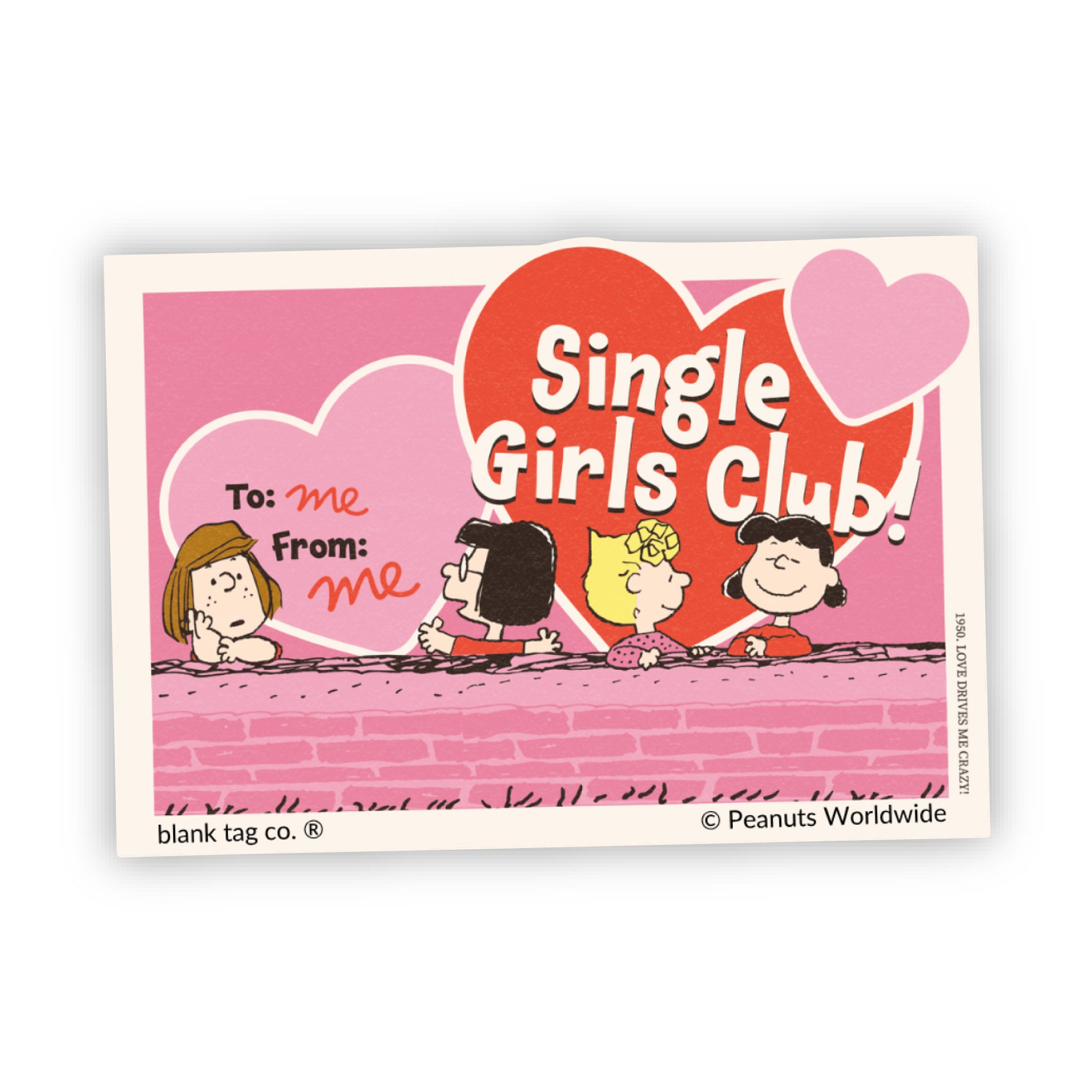 Peanuts® From Me To Me Waterproof Sticker