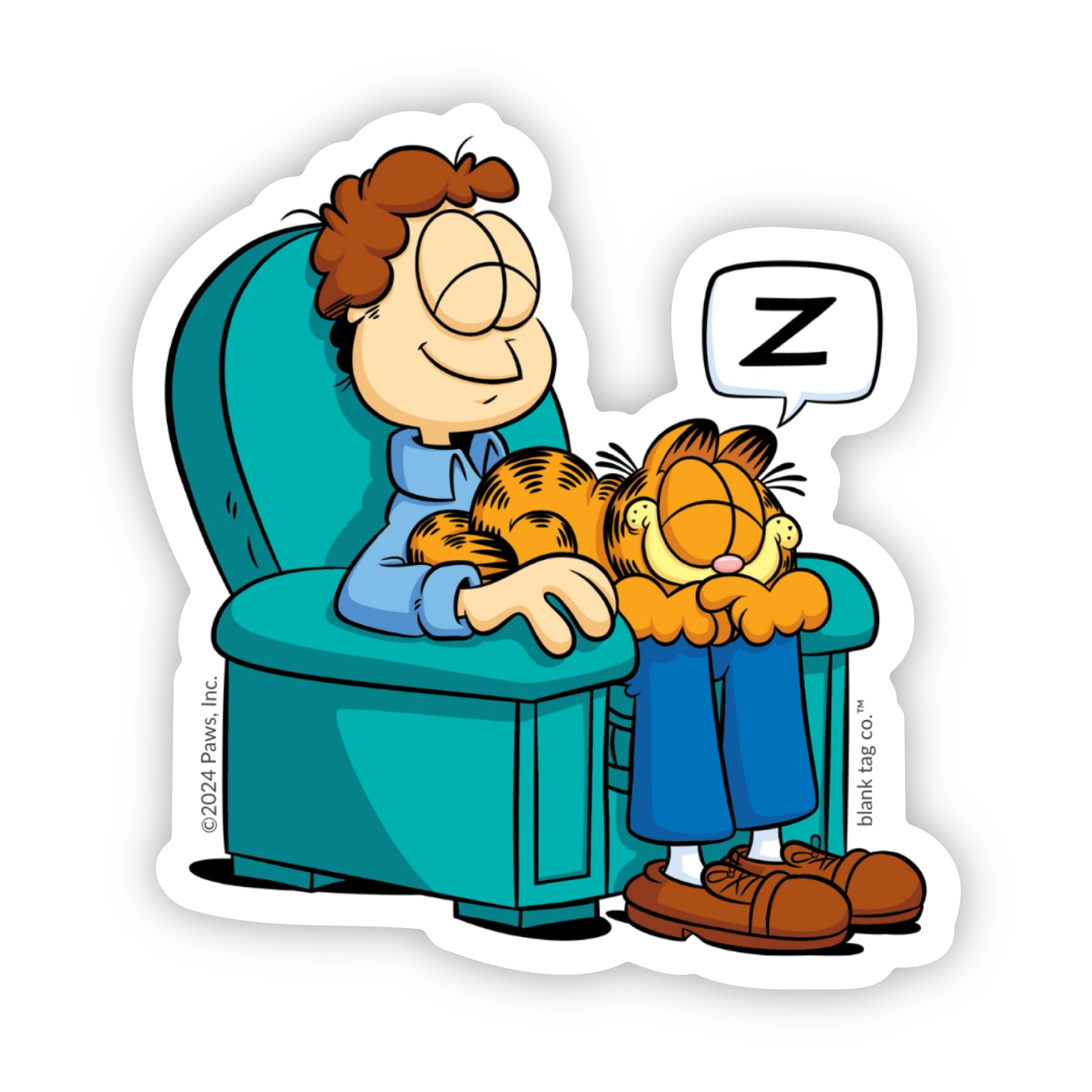 The Garfield and John Sticker