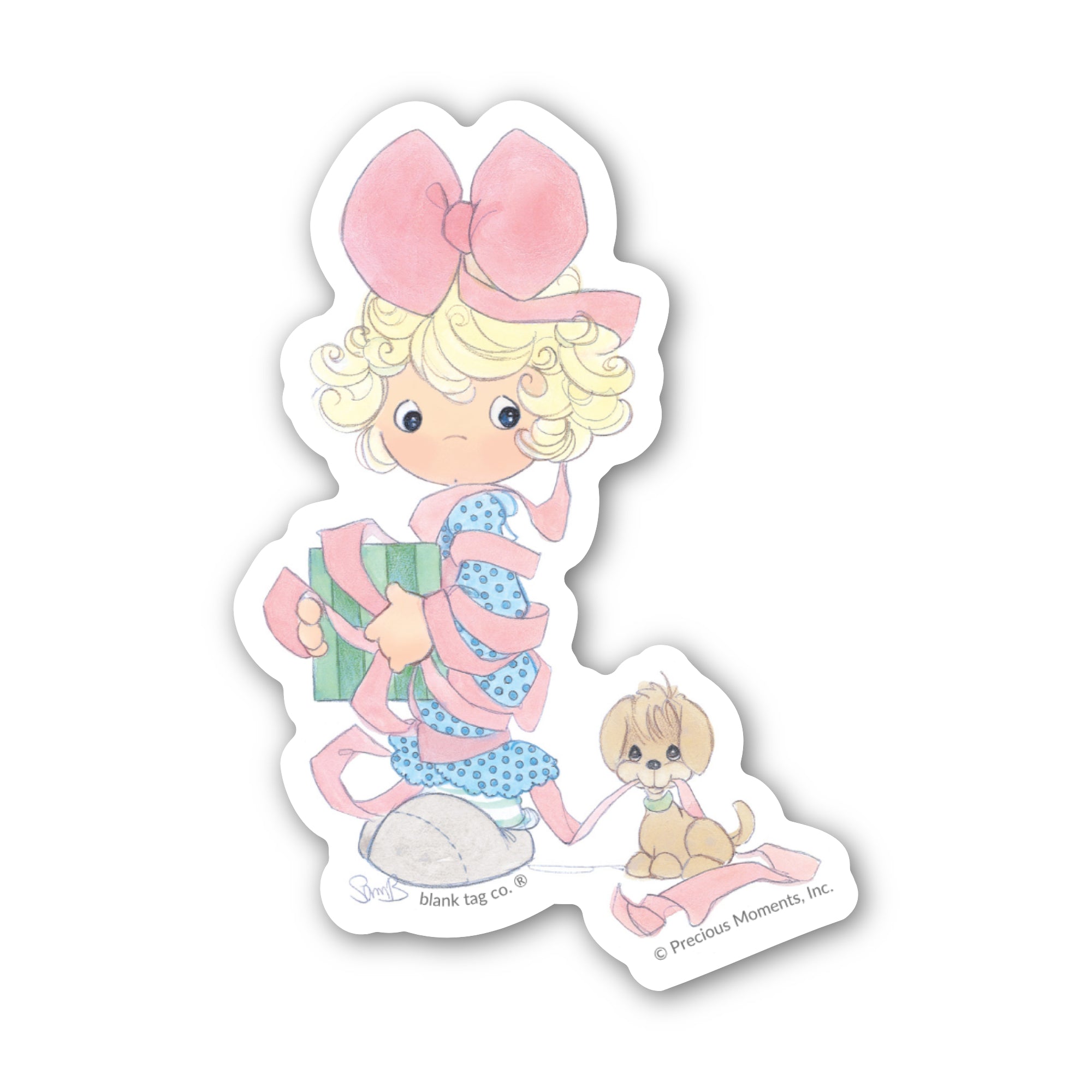Precious MomentsĀ® Girl With A Gift Sticker