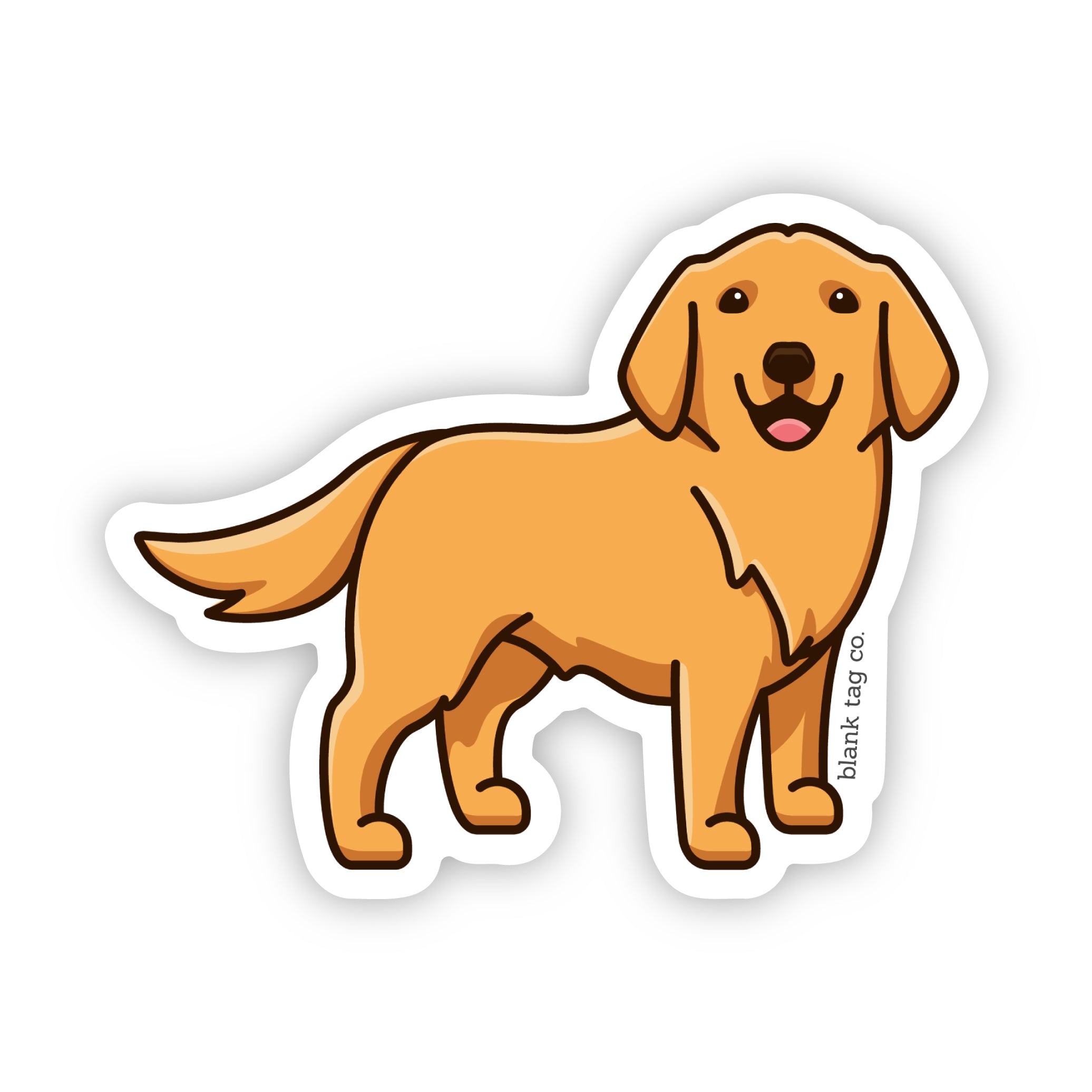 Blank Tag Co.® Golden Retriever Waterproof Sticker