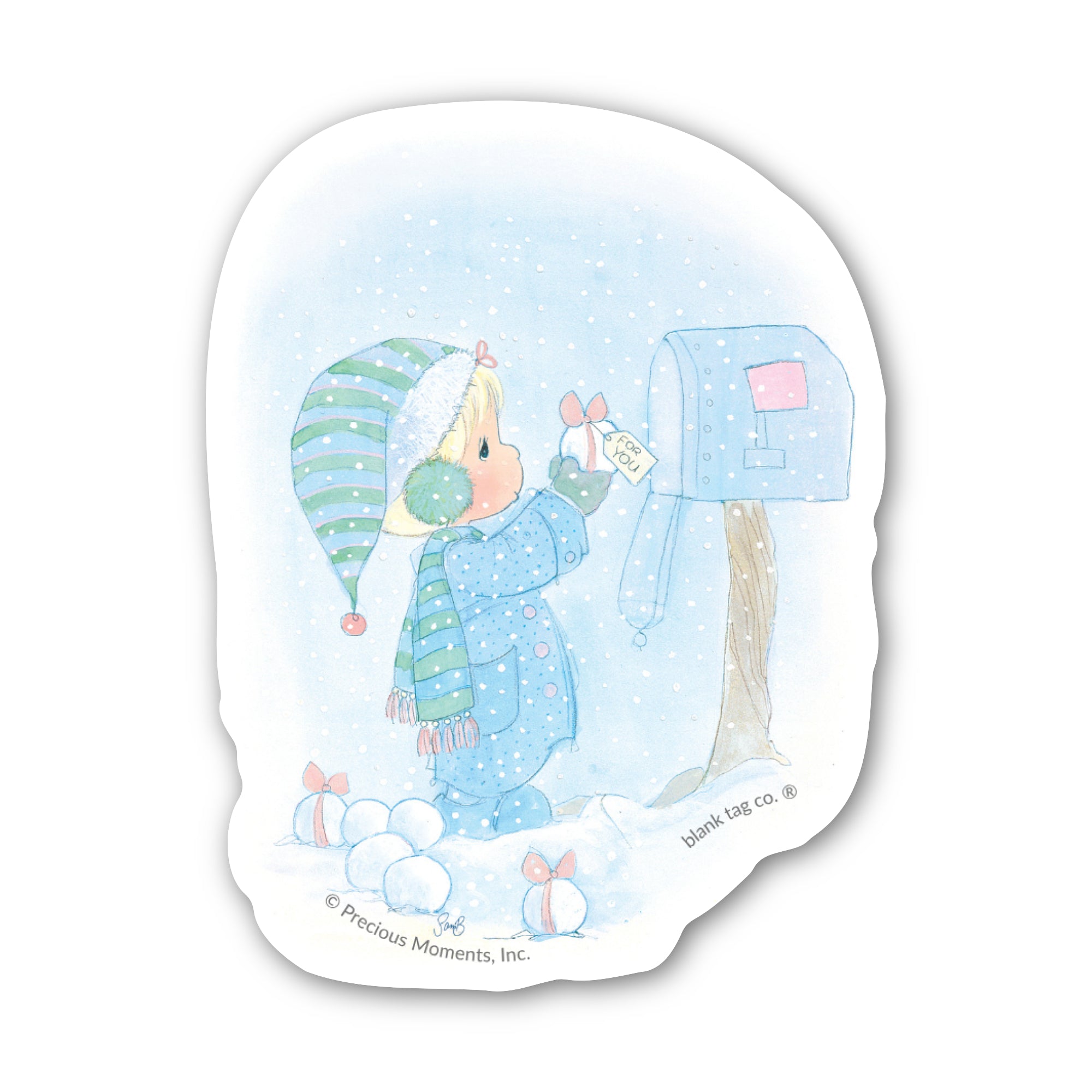 Precious Moments® I’m Sending You A White Christmas Sticker