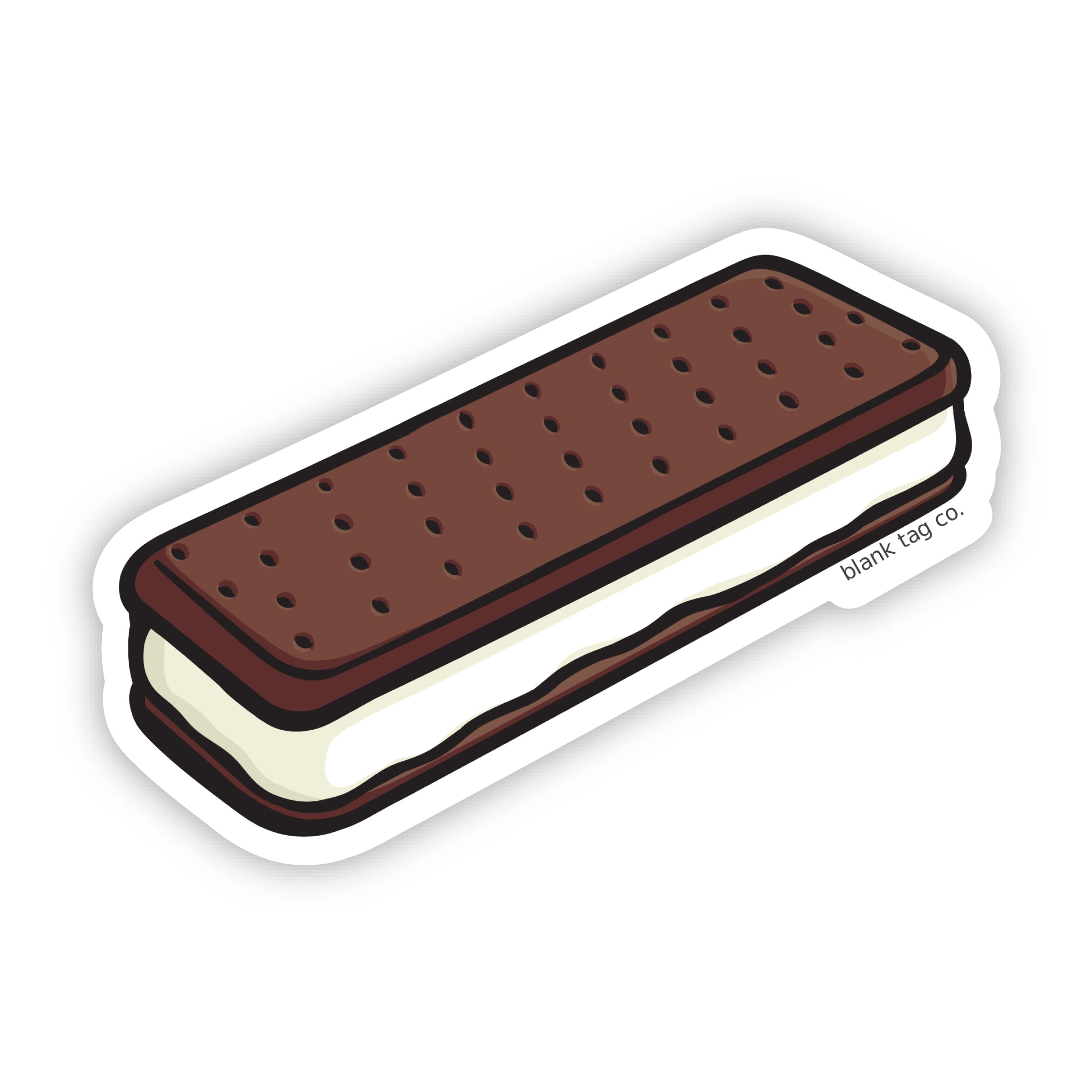 Blank Tag Co.® Ice Cream Sandwich Waterproof Sticker