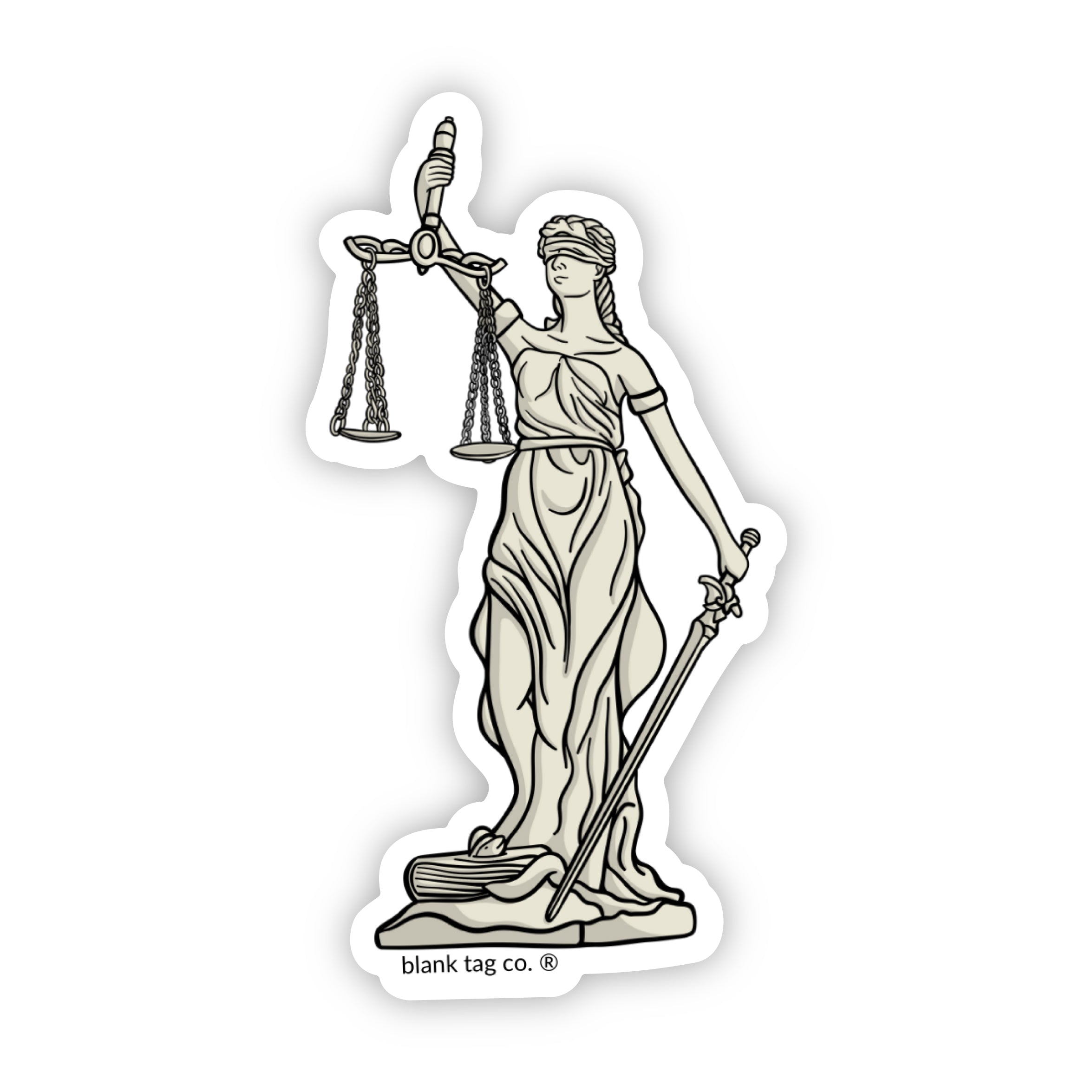 Blank Tag Co.® Waterproof Sticker - Lady Justice