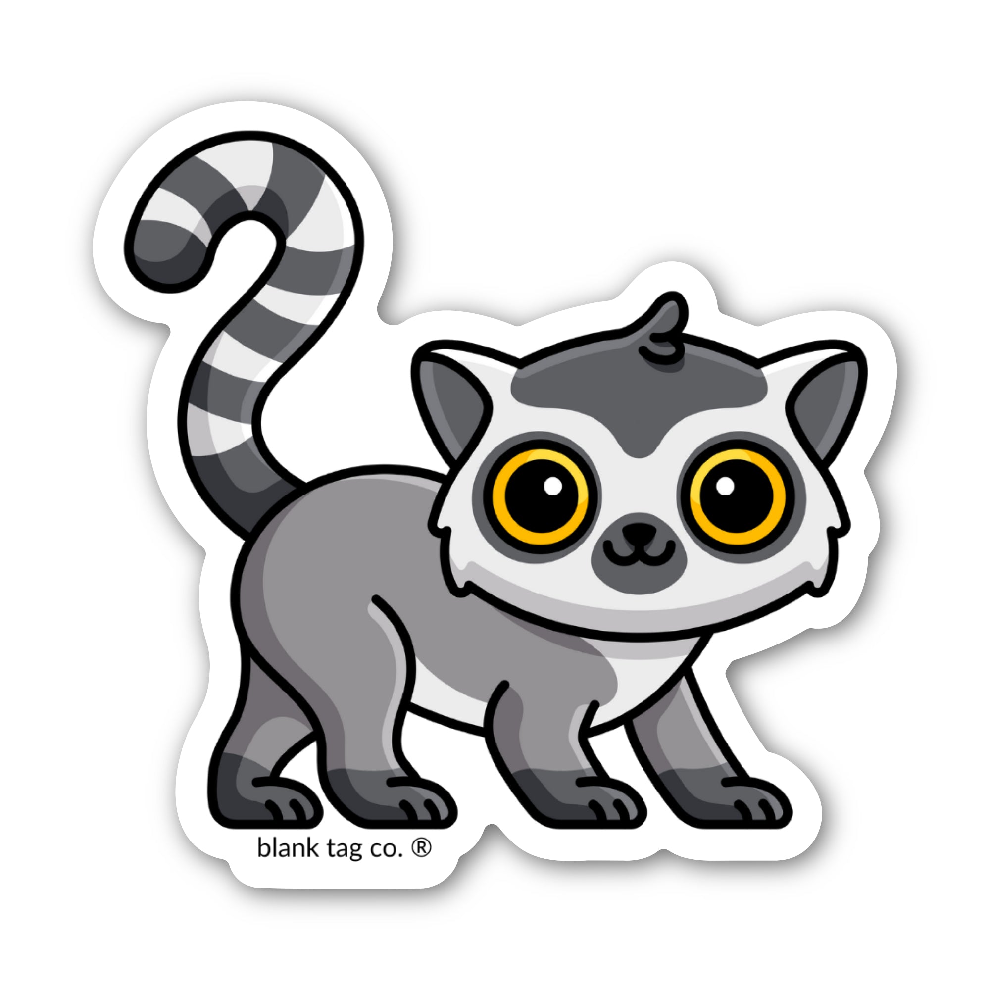 Blank Tag Co.® Lemur Waterproof Sticker