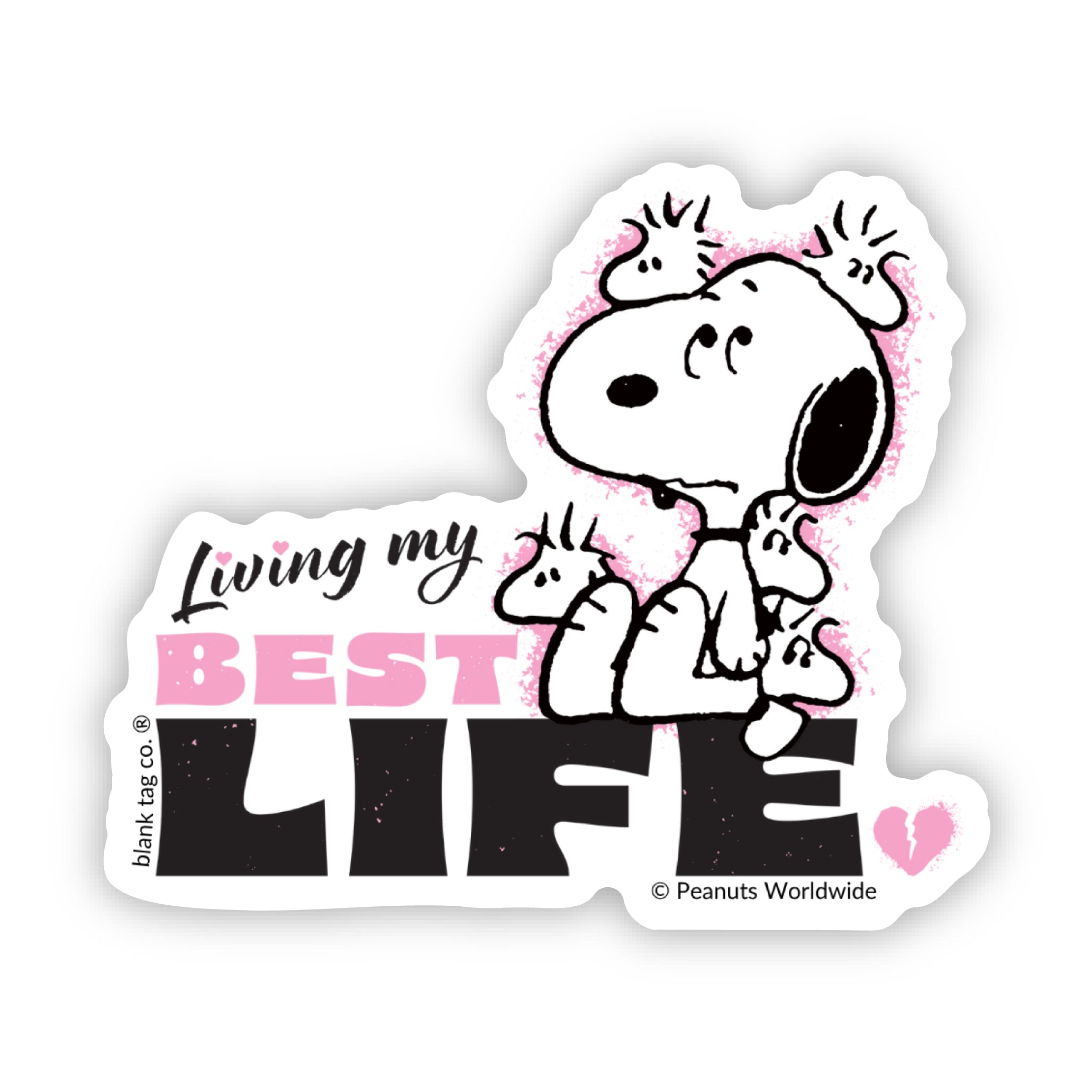 Peanuts® Living My Best Life Waterproof Sticker