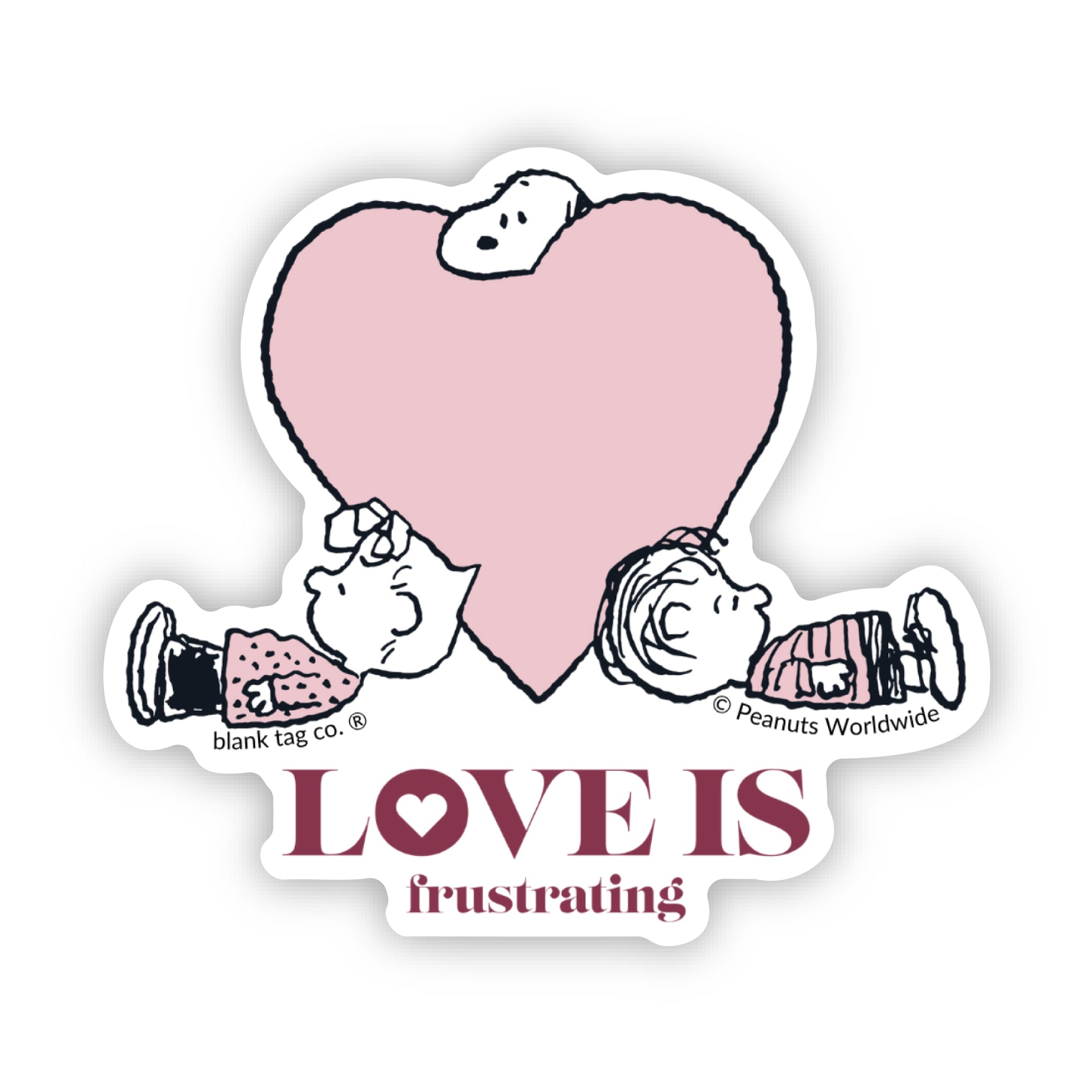 Peanuts® Love Is Frustrating Waterproof Sticker