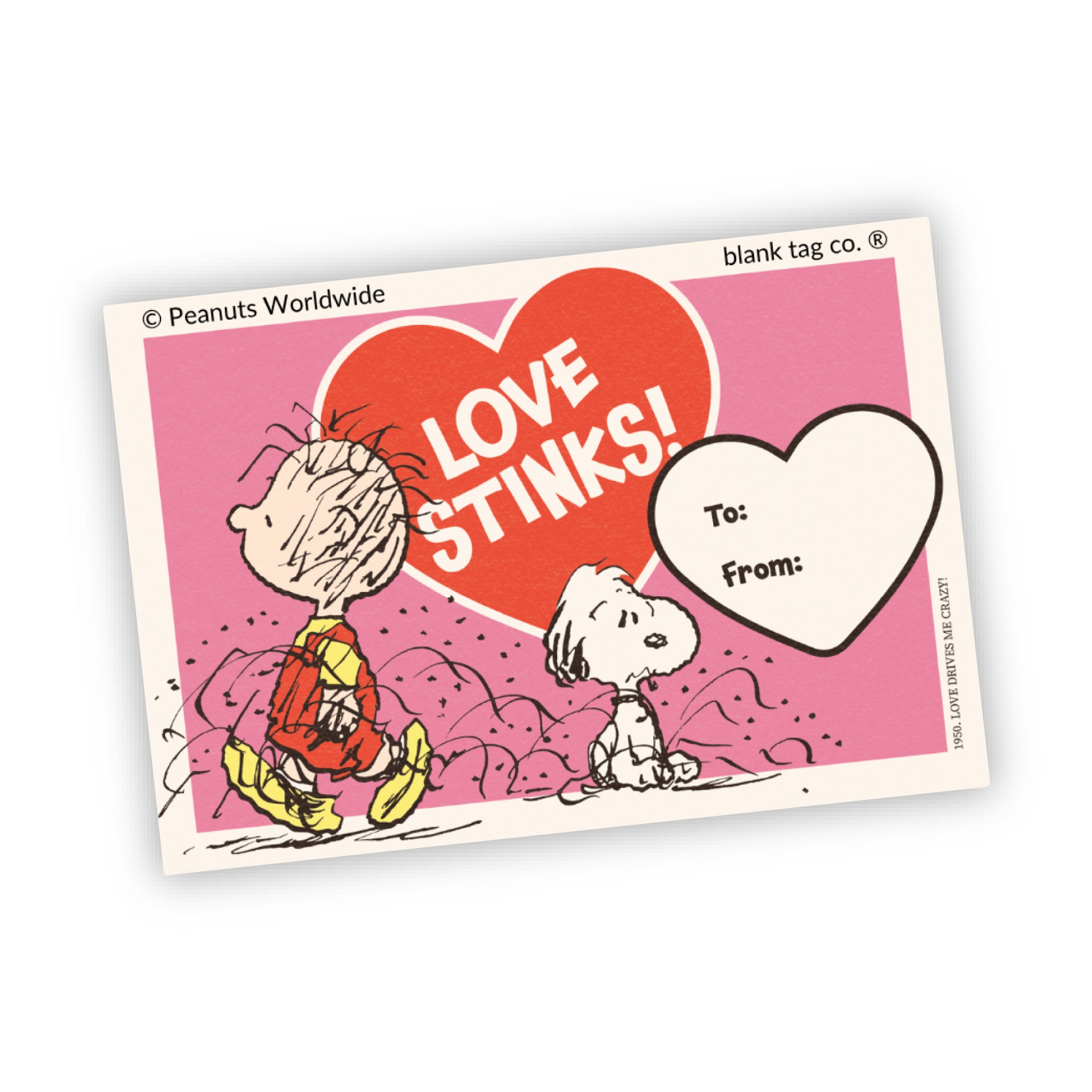 Peanuts® Love Stinks Waterproof Sticker