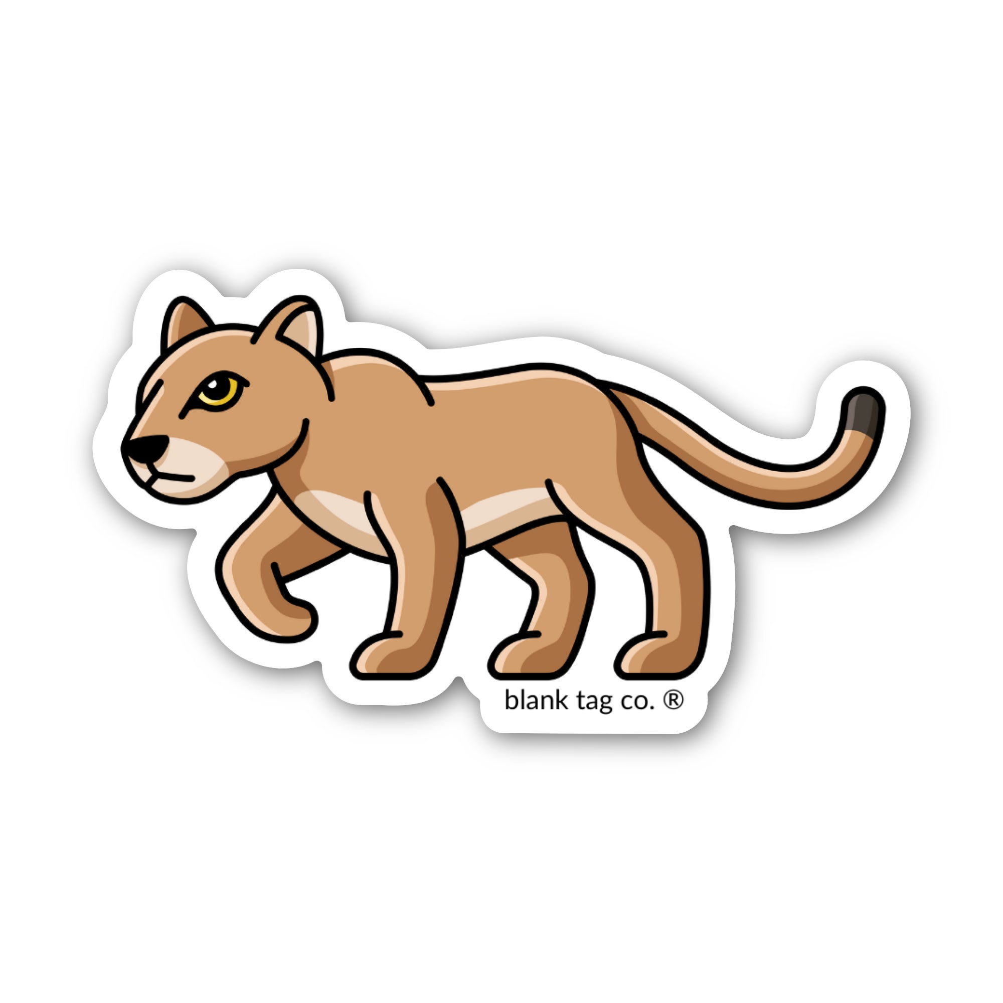 Blank Tag Co.® Mountain Lion Waterproof Sticker