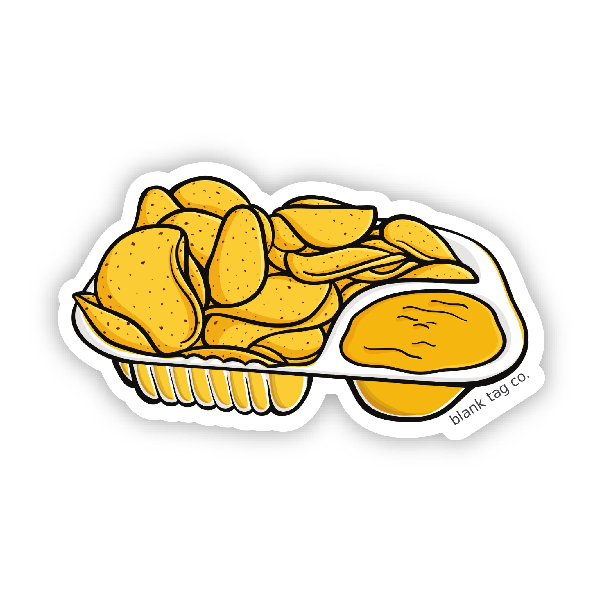 Blank Tag Co.® Waterproof Sticker - Nachos With Cheese