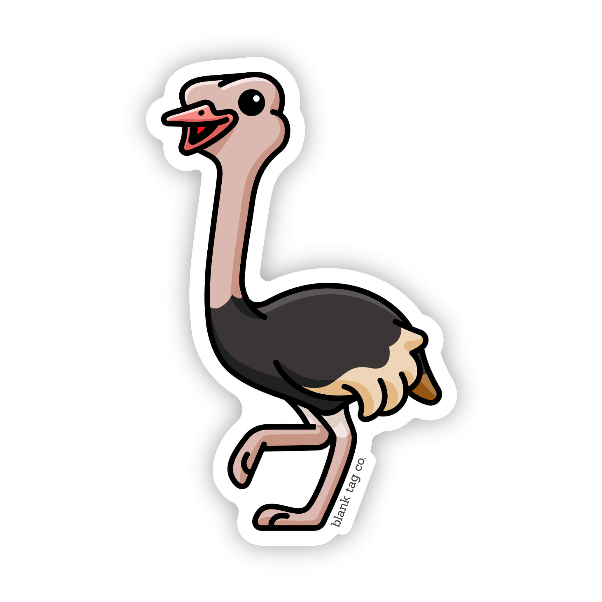 Blank Tag Co.® Waterproof Ostrich Sticker