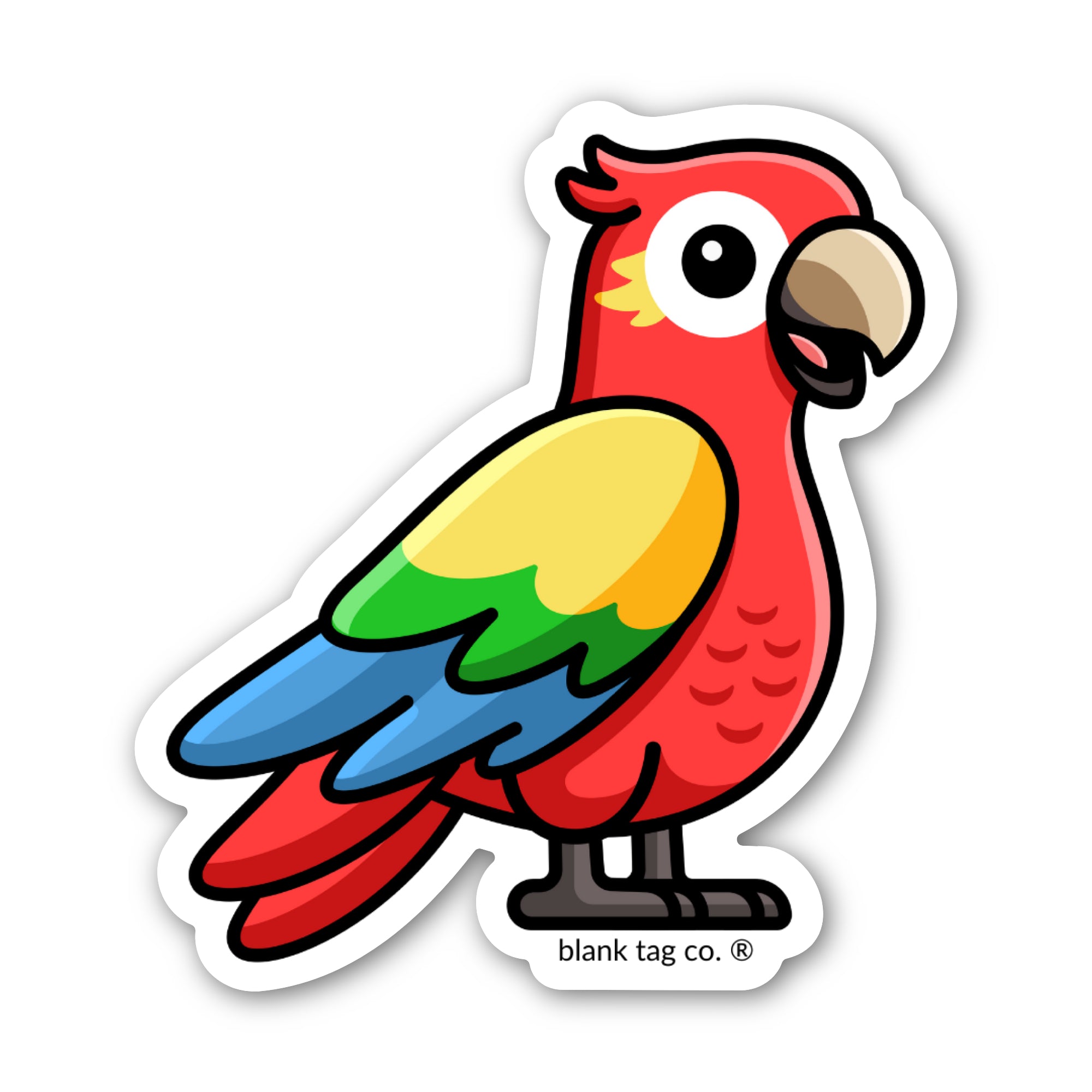 Blank Tag Co.® Parrot Waterproof Sticker