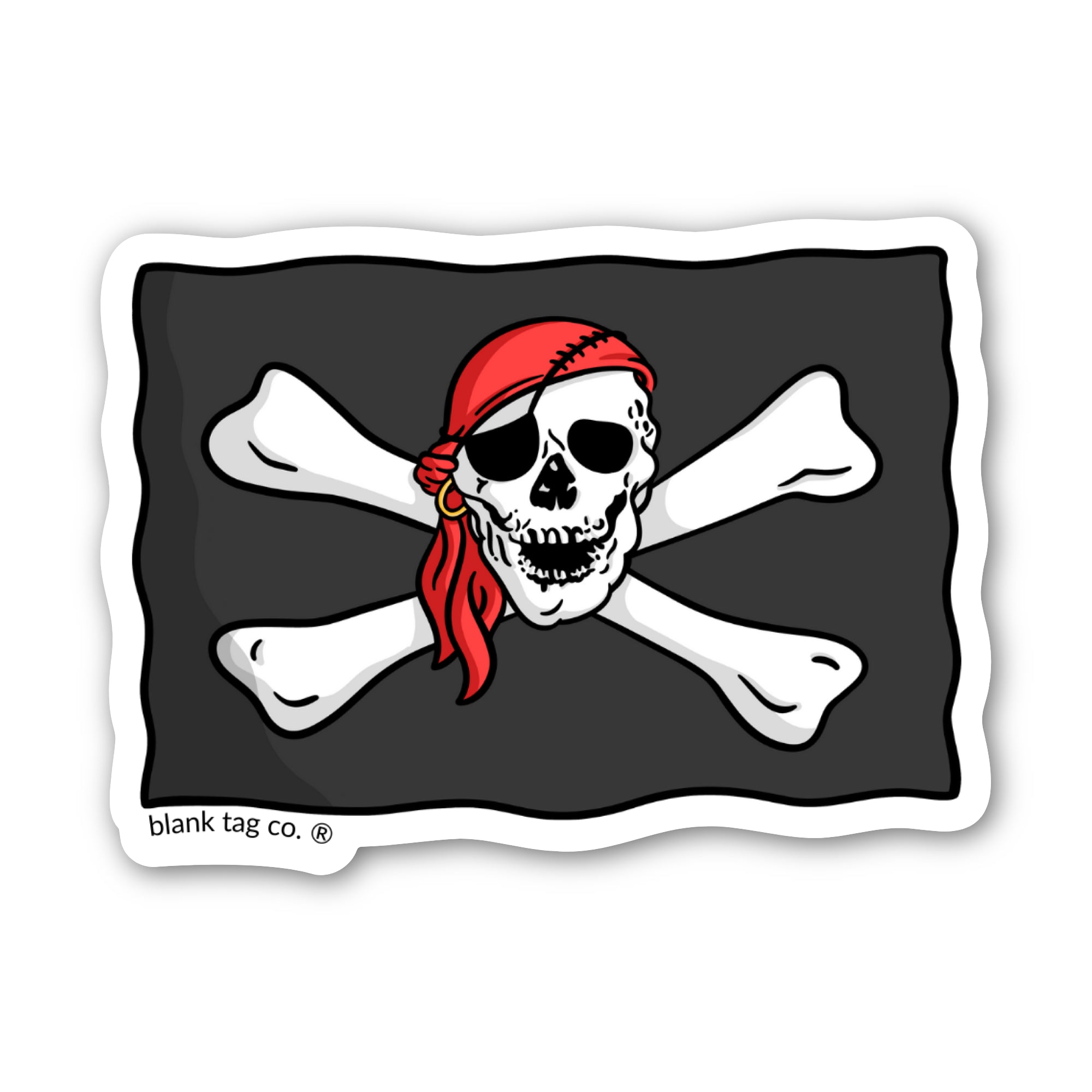 Blank Tag Co.® Pirate Flag Waterproof Sticker