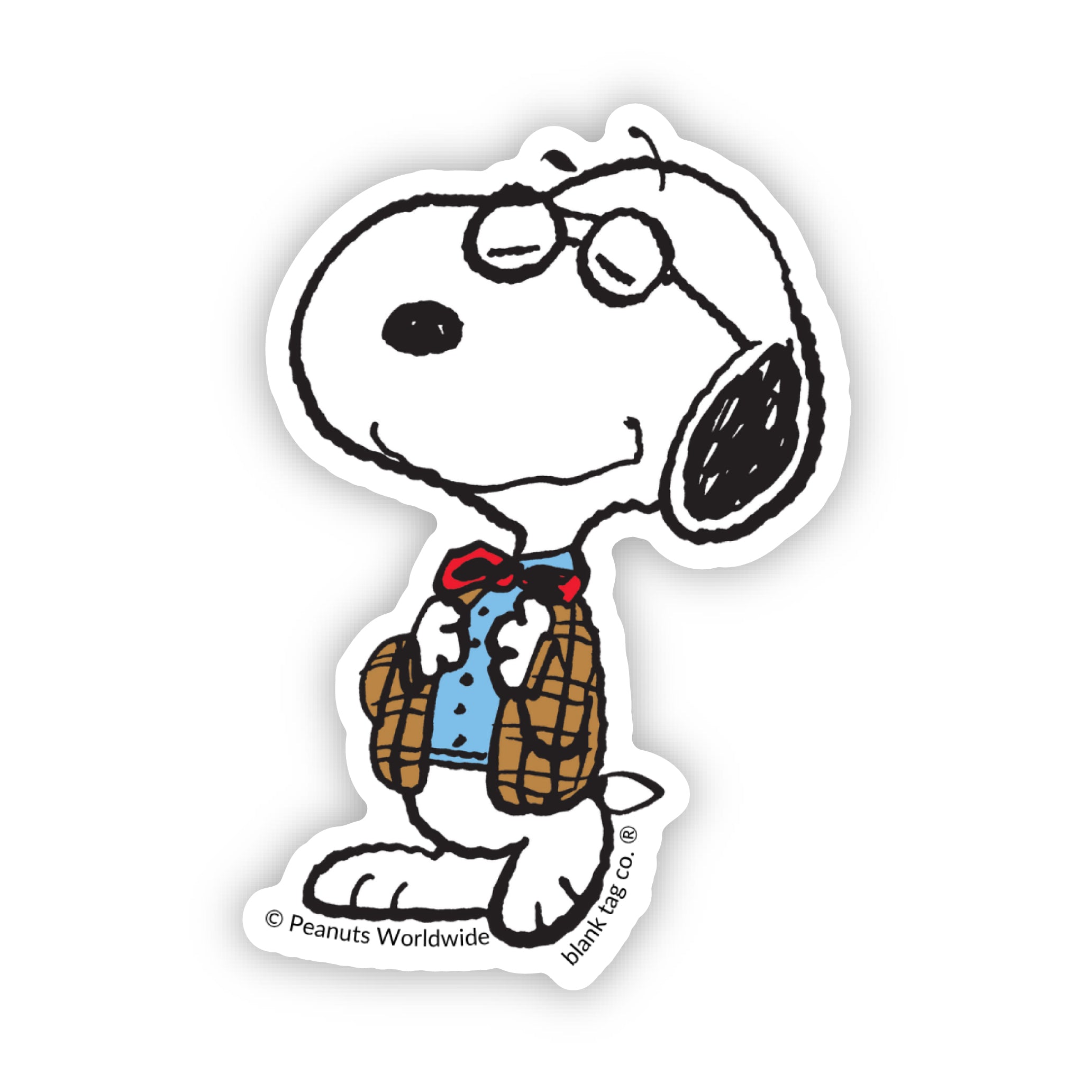 Peanuts® Professor Snoopy Waterproof Sticker
