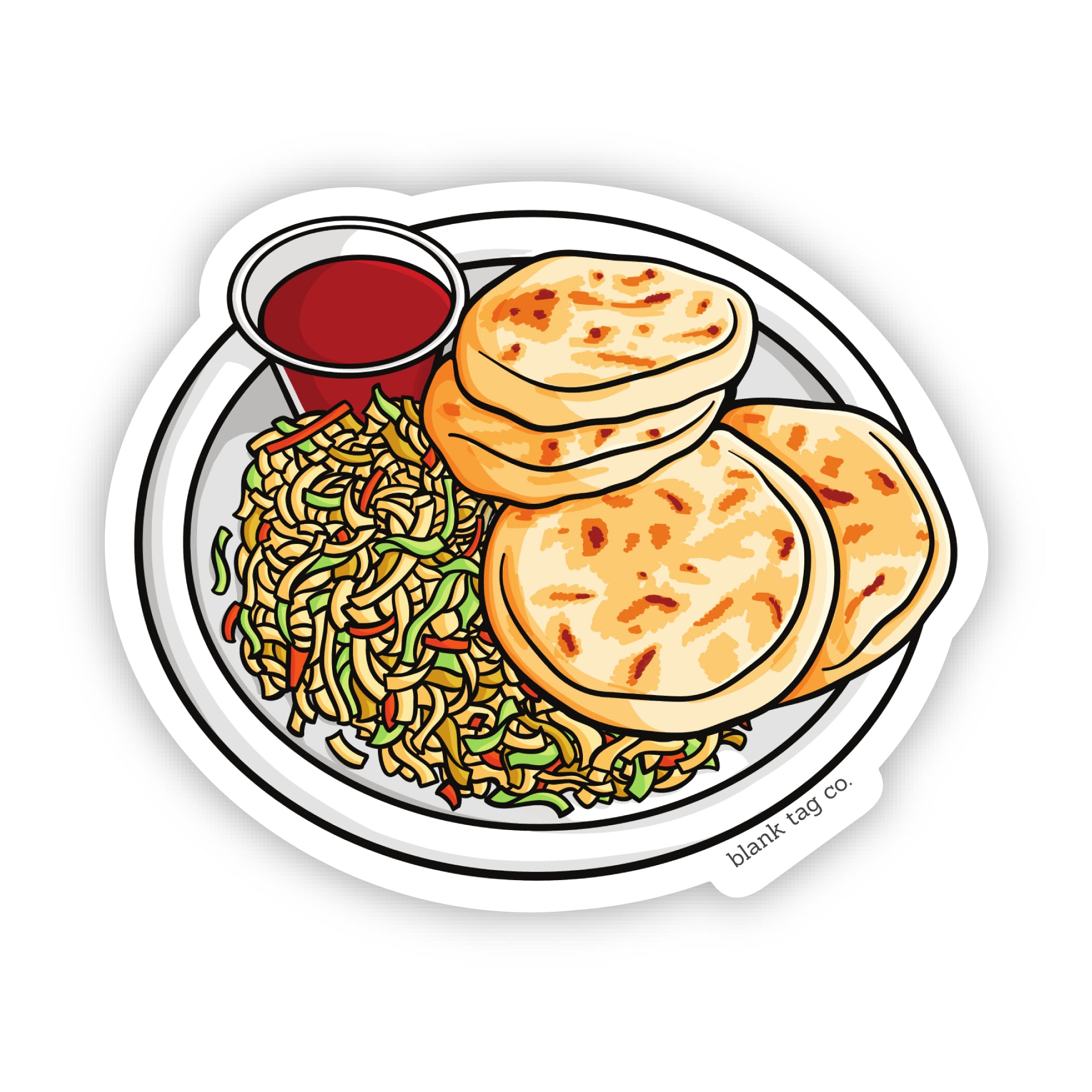 Blank Tag Co.® Waterproof Sticker - Pupusas