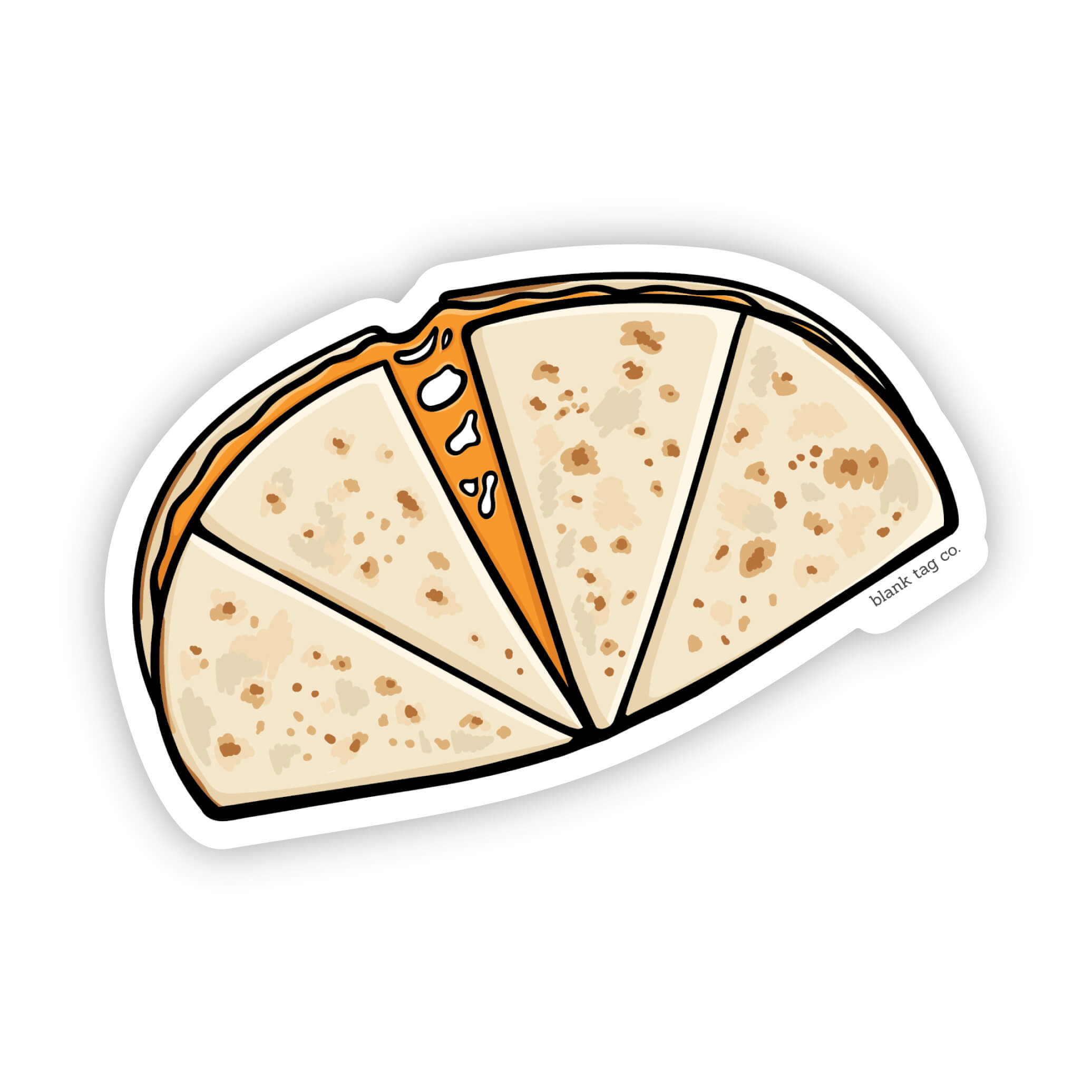 Blank Tag Co.® Waterproof Quesadilla Sticker