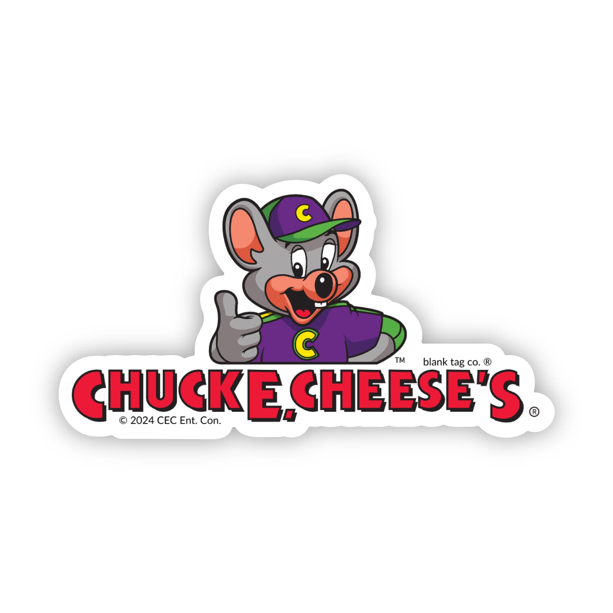 The Retro Chuck E. Cheese Logo Sticker