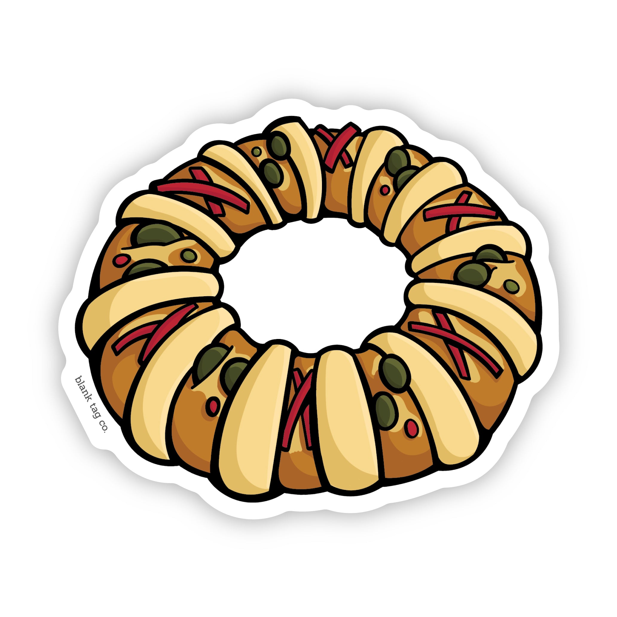 Blank Tag Co.® Rosca de Reyes Waterproof Sticker