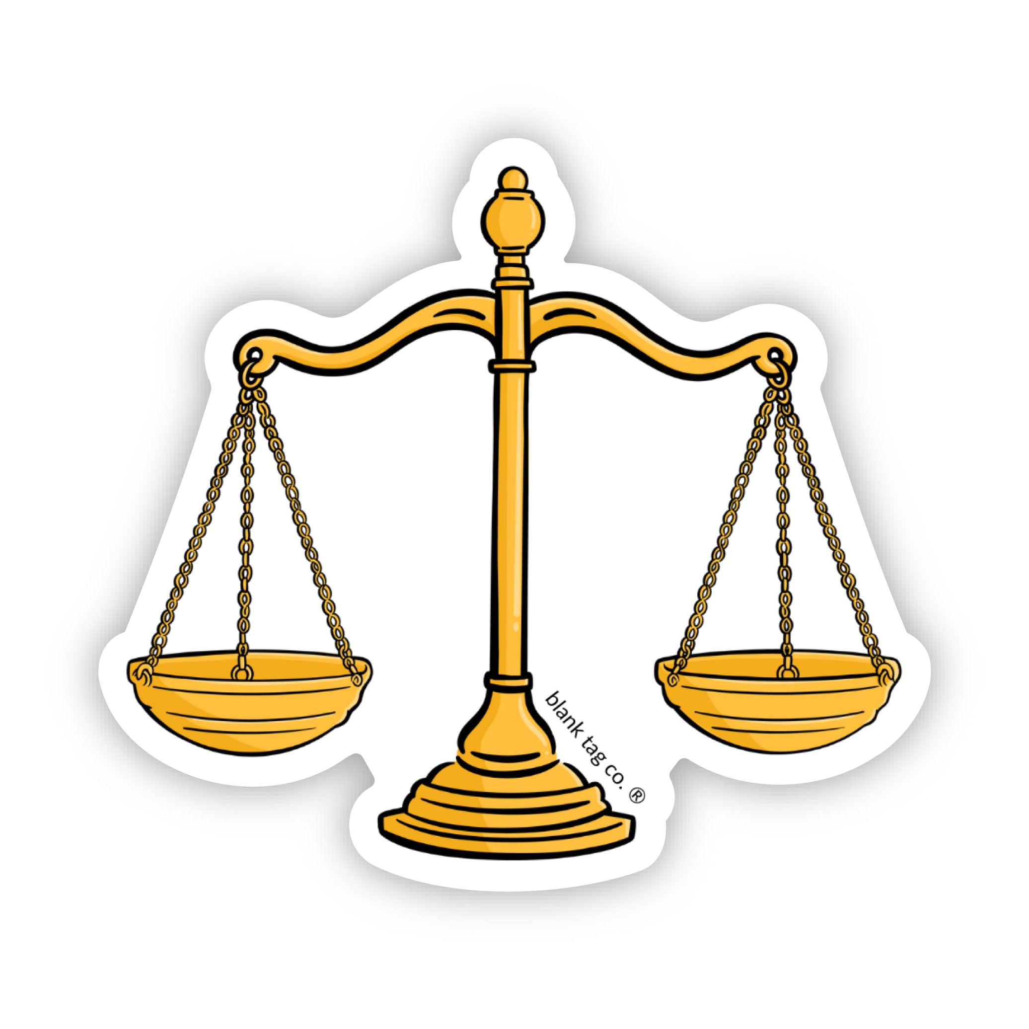 Blank Tag Co.® Waterproof Sticker - Scales of Justice