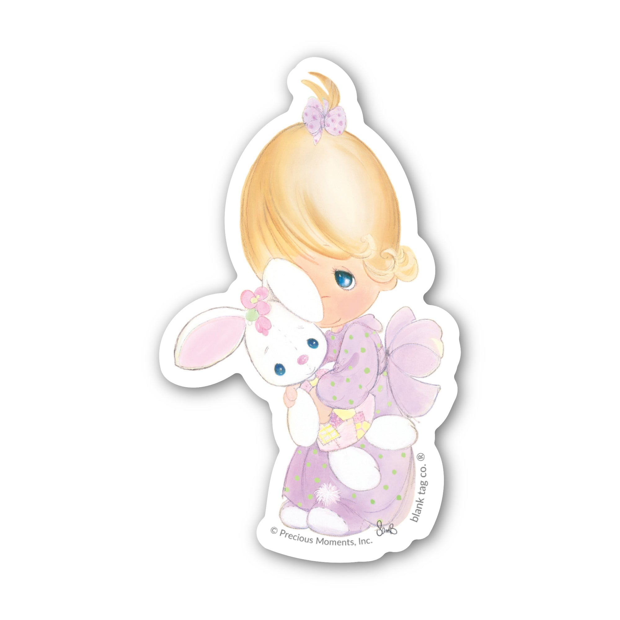 Precious Moments® Shy Girl With Stuffed Animal Sticker