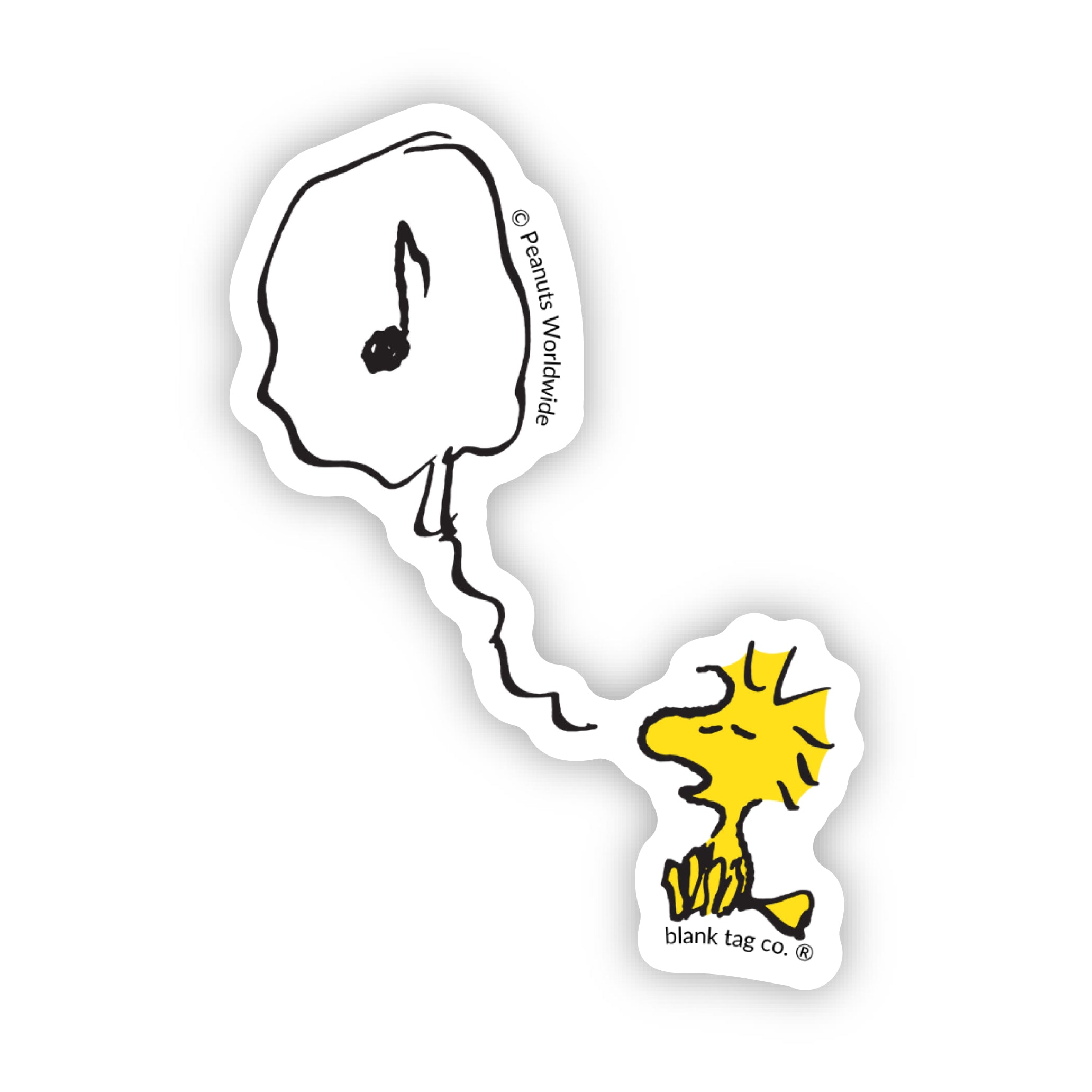 Peanuts® Singing Woodstock Waterproof Sticker