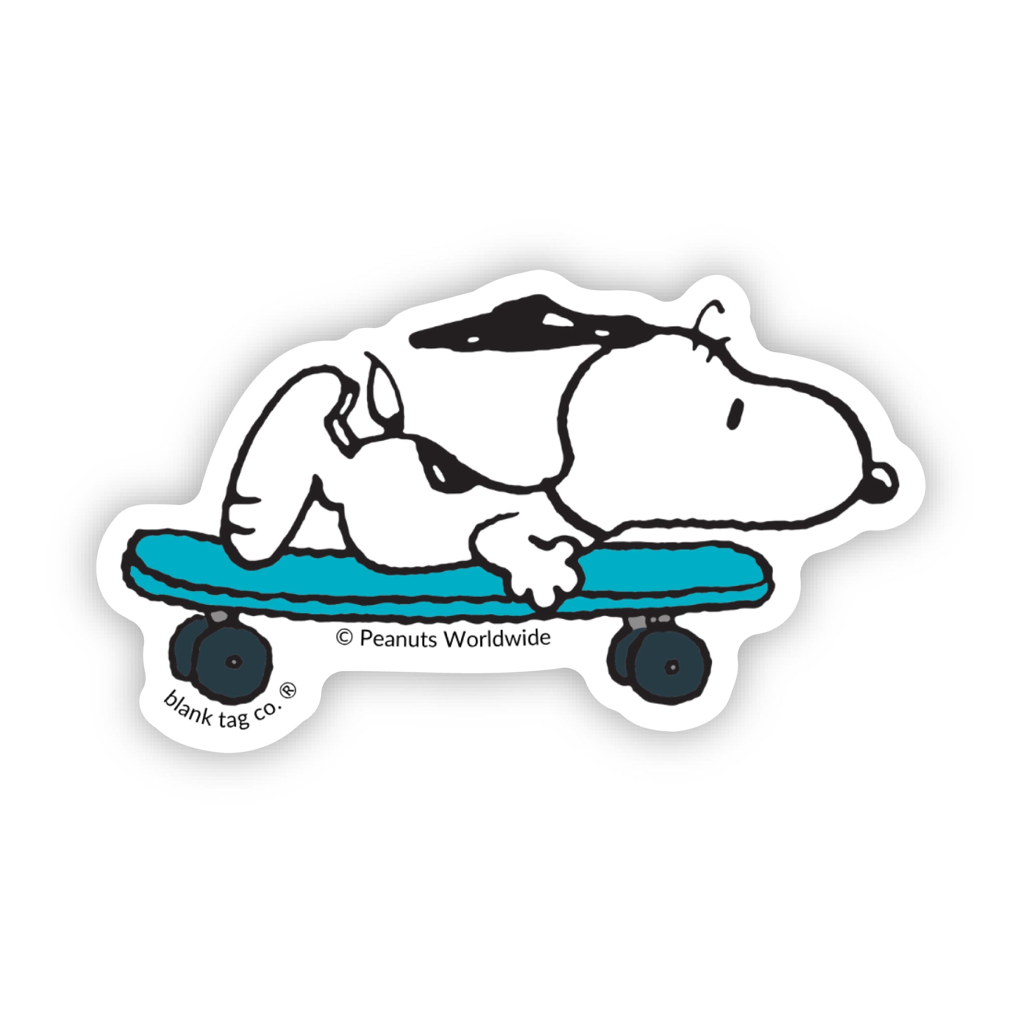 Peanuts® Skateboarding Snoopy Waterproof Sticker