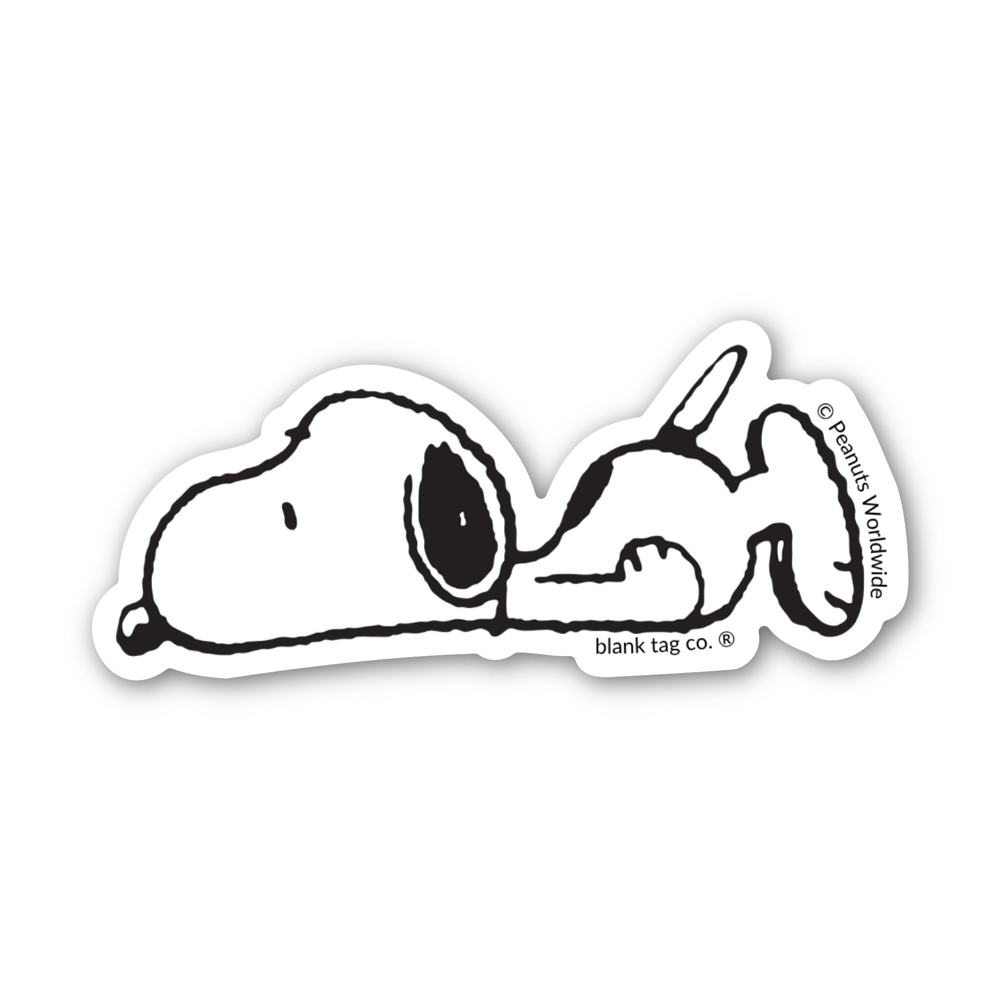 Peanuts® Snoopy Lying Down Waterproof Sticker