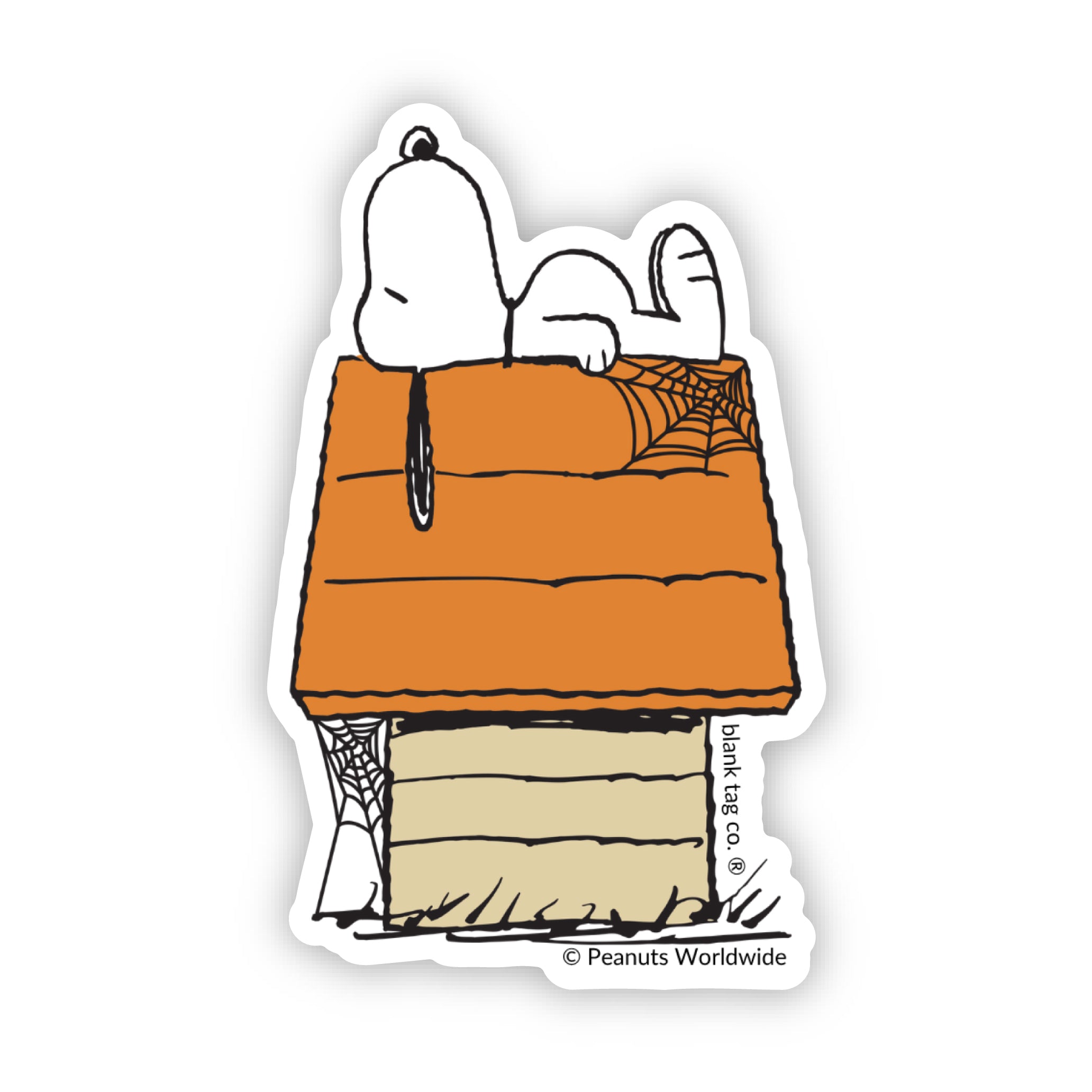 Peanuts® Snoopy On His Dog House Sticker (Halloween Waterproof Sticker)