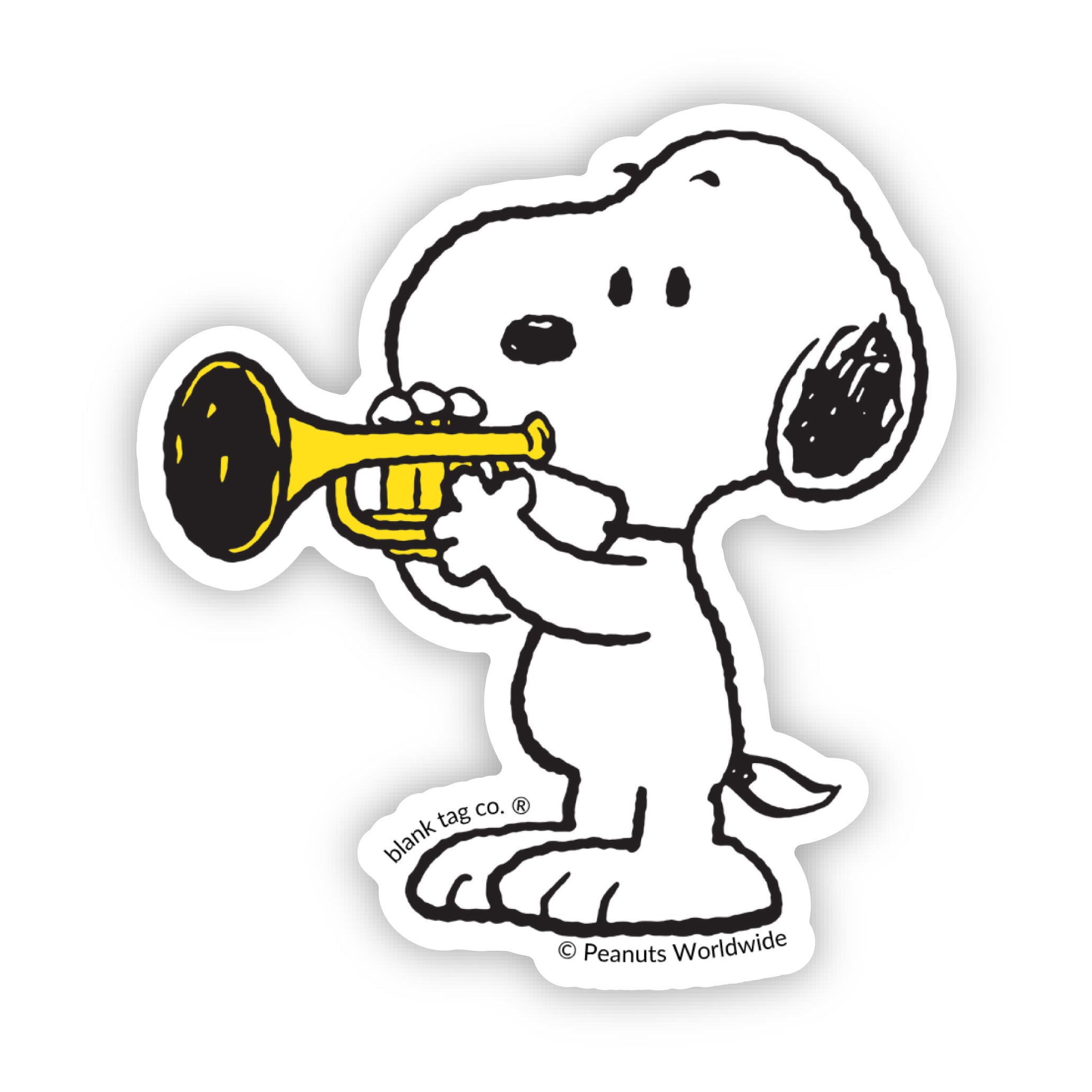 Peanuts® Snoopy Playing The Trumpet Waterproof Sticker