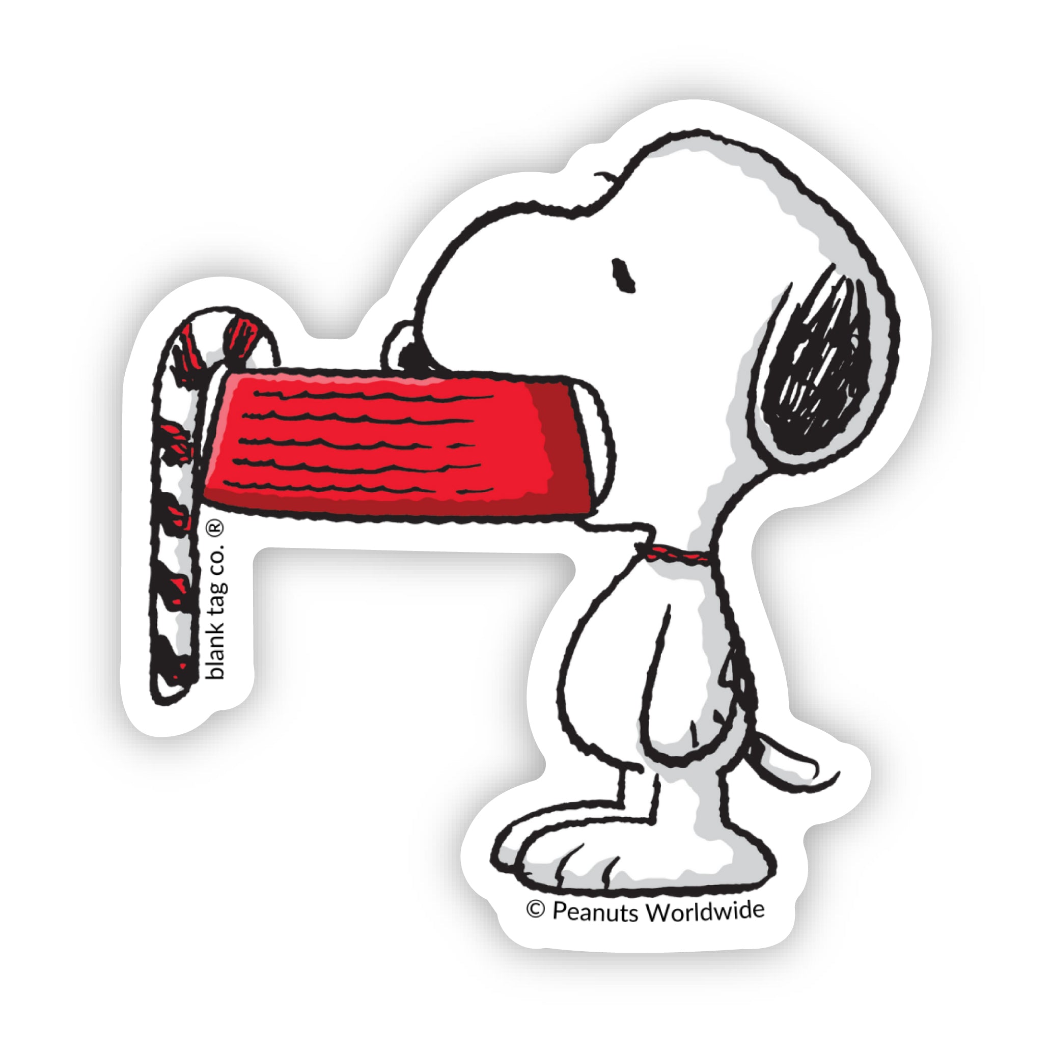 Peanuts® Snoopy With His Dog Bowl Waterproof Sticker